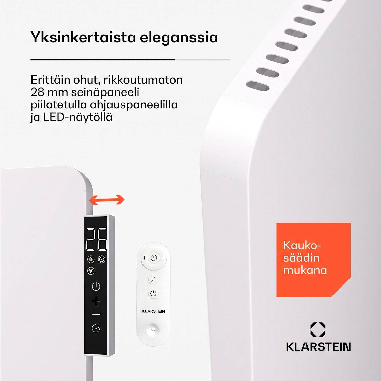 Wonderbeam 900 hybridi-infrapunalämmitin 108 x 60 cm 900 W viikkoajastin kaukosäädin 900 W