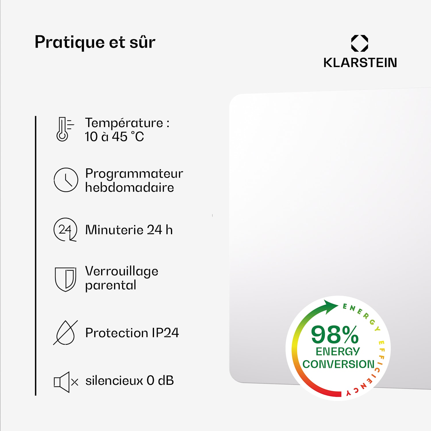 Wonderbeam 900 infraroodverwarming 108 x 60 cm 900 W weektimer afstandsbediening 900 W