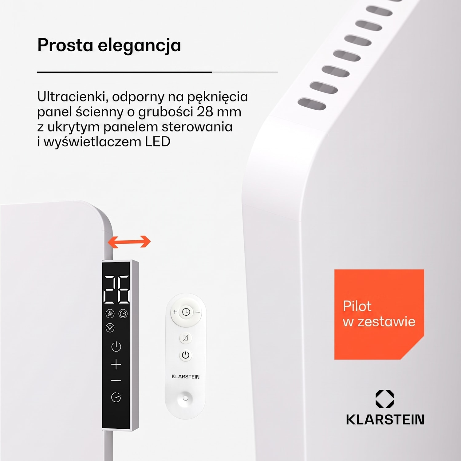 Wonderbeam 900 Hybride grzejnik na podczerwień 108 x 60 cm 900 W, timer tygodniowy pilot 900 W