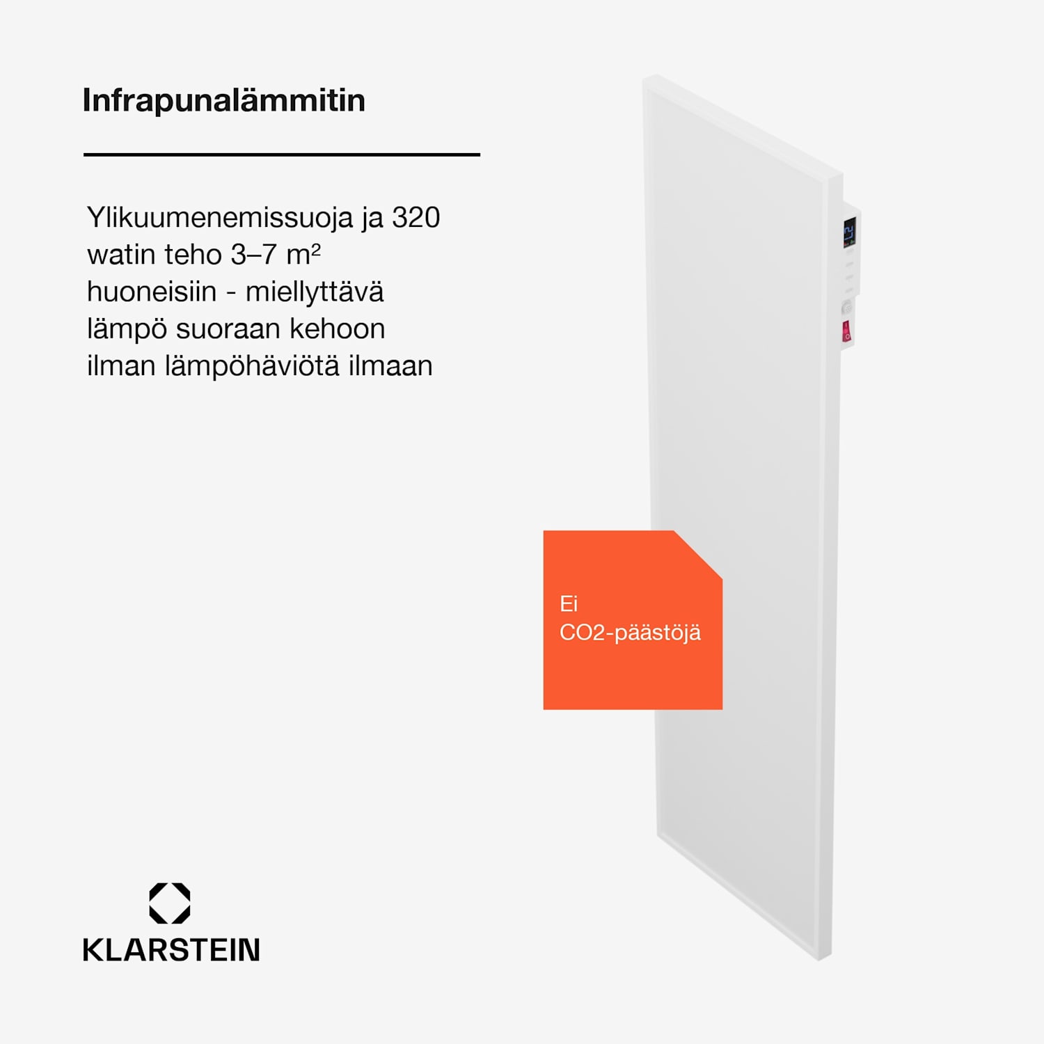 Wonderwall Air Smart 320 -infrapunalämmitin 30 x 100 cm sovellus 320 W 30 x 100 cm | 320 W