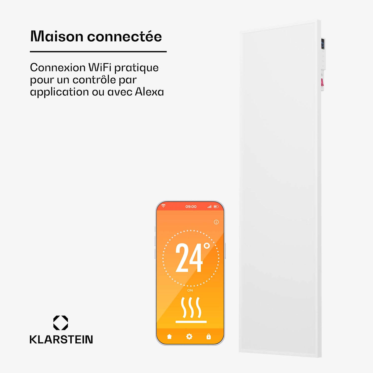 Wonderwall Air Smart 320 radiateur infrarouge 30x100 cm controle par appli 320 W 30 x 100 cm | 320 W