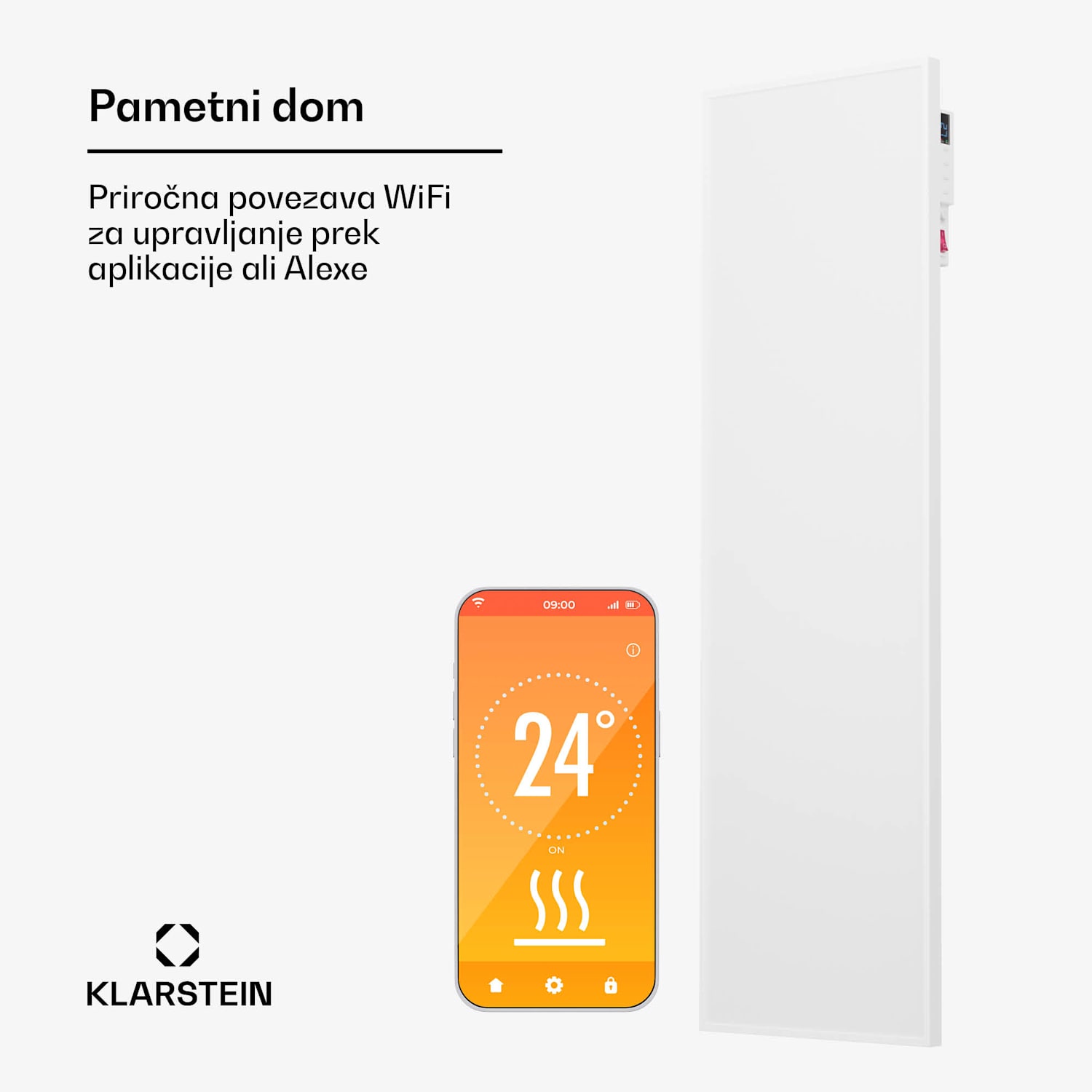 Wonderwall Air Art Smart 320, infrardeči grelnik, 30 x 100 cm, 320 W, aplikacija 30 x 100 cm | 320 W