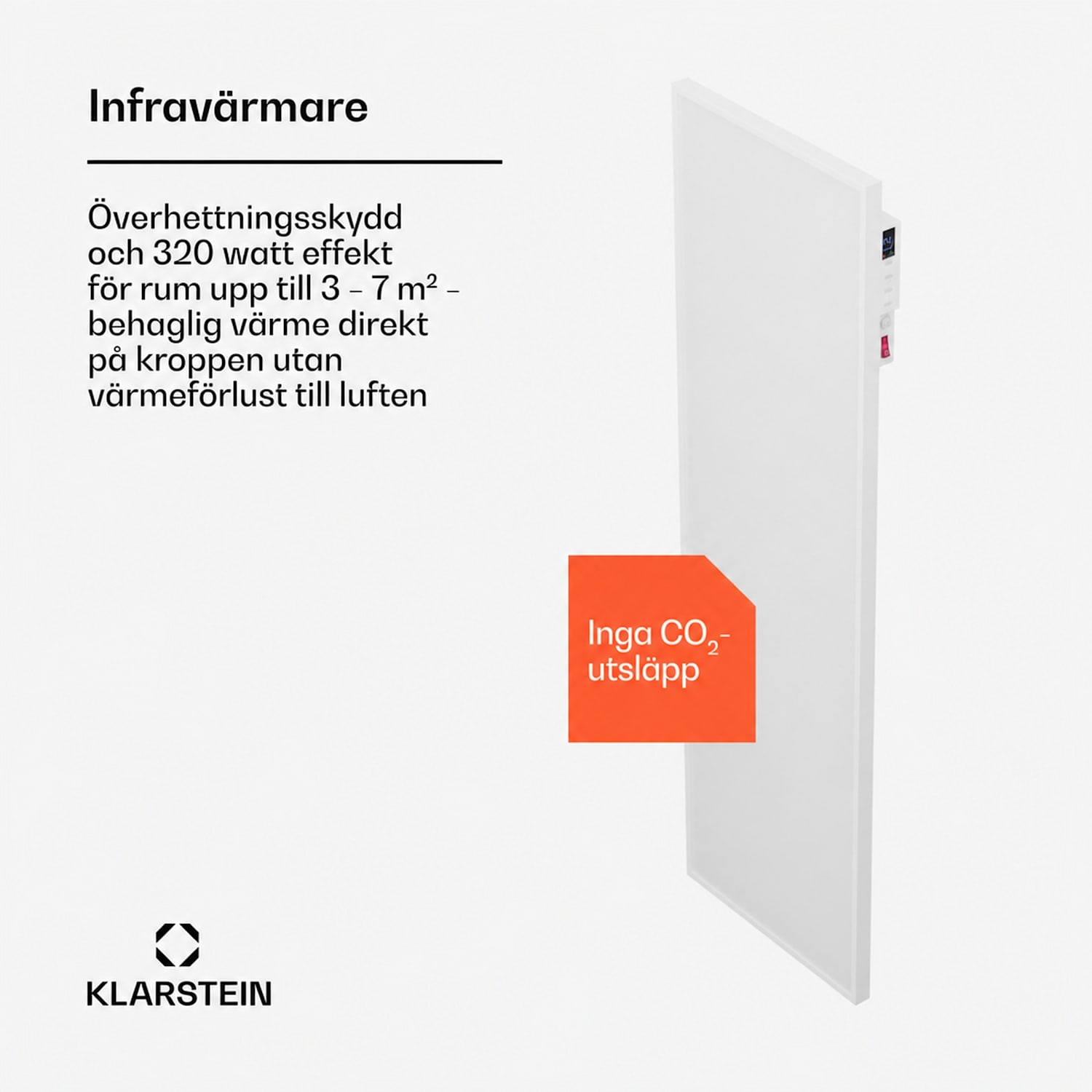 Wonderwall Air Smart 320 infravärmare 30 x 100 cm app 320 W 30 x 100 cm | 320 W