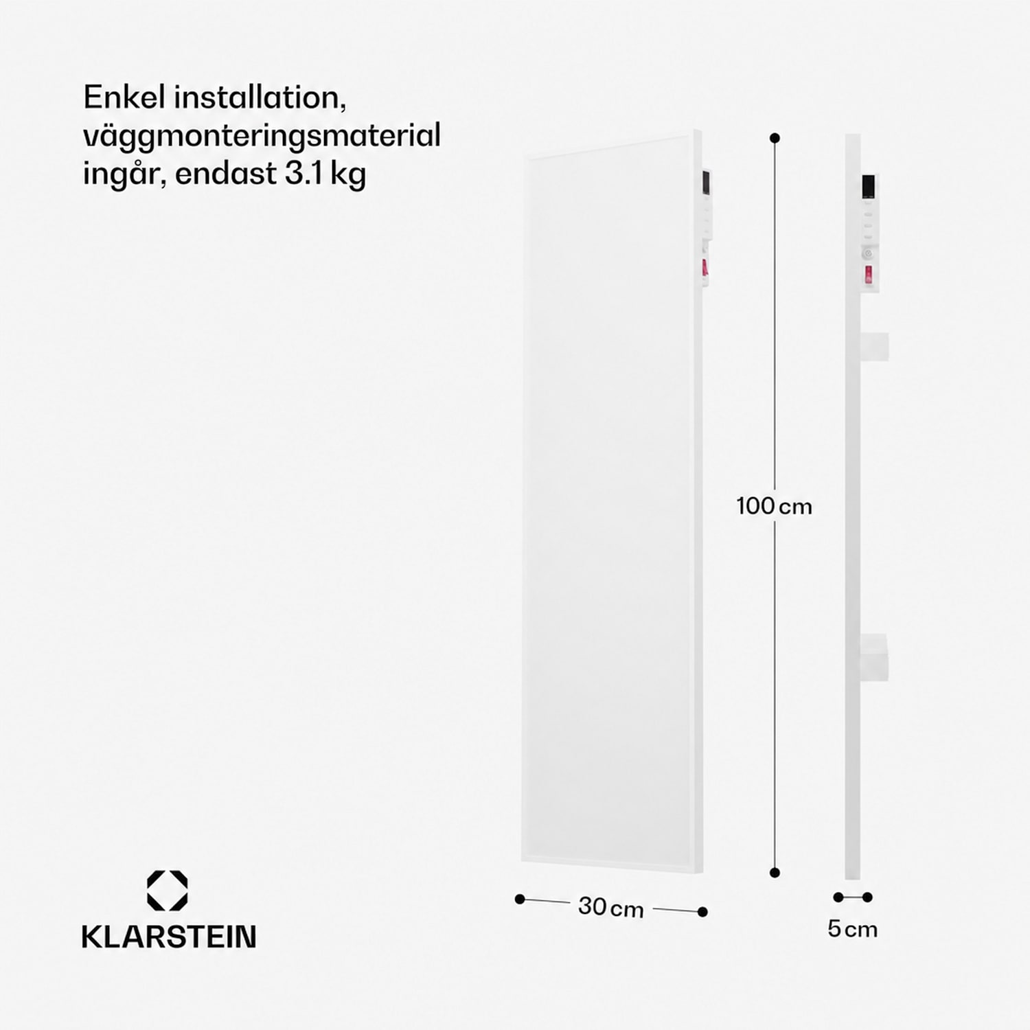 Wonderwall Air Smart 320 infravärmare 30 x 100 cm app 320 W 30 x 100 cm | 320 W