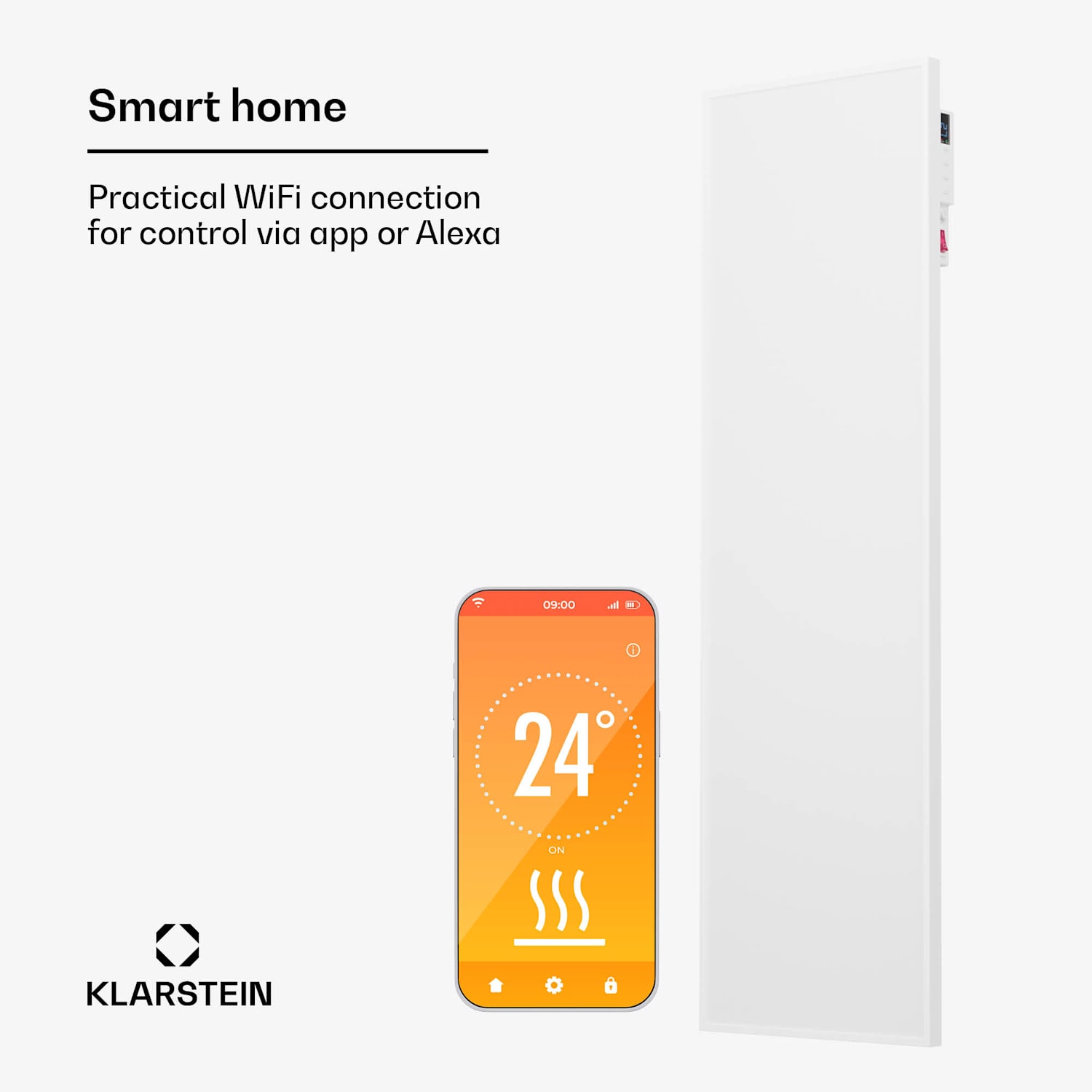 Aquecedor de infravermelhos Wonderwall Air Smart 320, 30 x 100 cm App 320W 