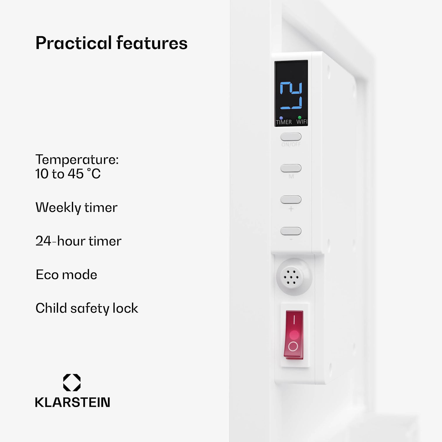 Aquecedor de infravermelhos Wonderwall Air Smart 320, 30 x 100 cm App 320W 