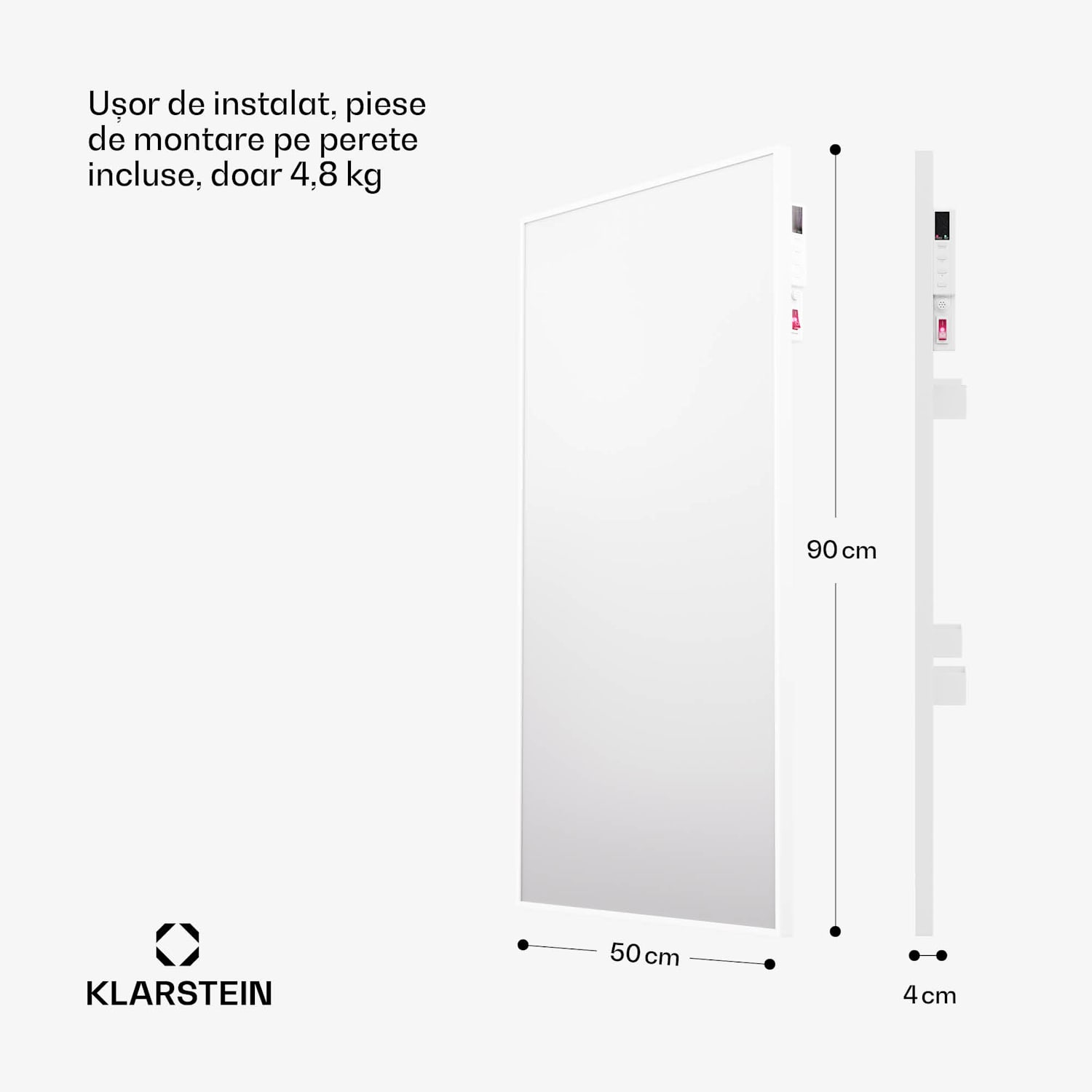 Wonderwall Air Art Smart 480, încălzitor cu infraroșu, 50 x 90 cm, 480 W, aplicație 