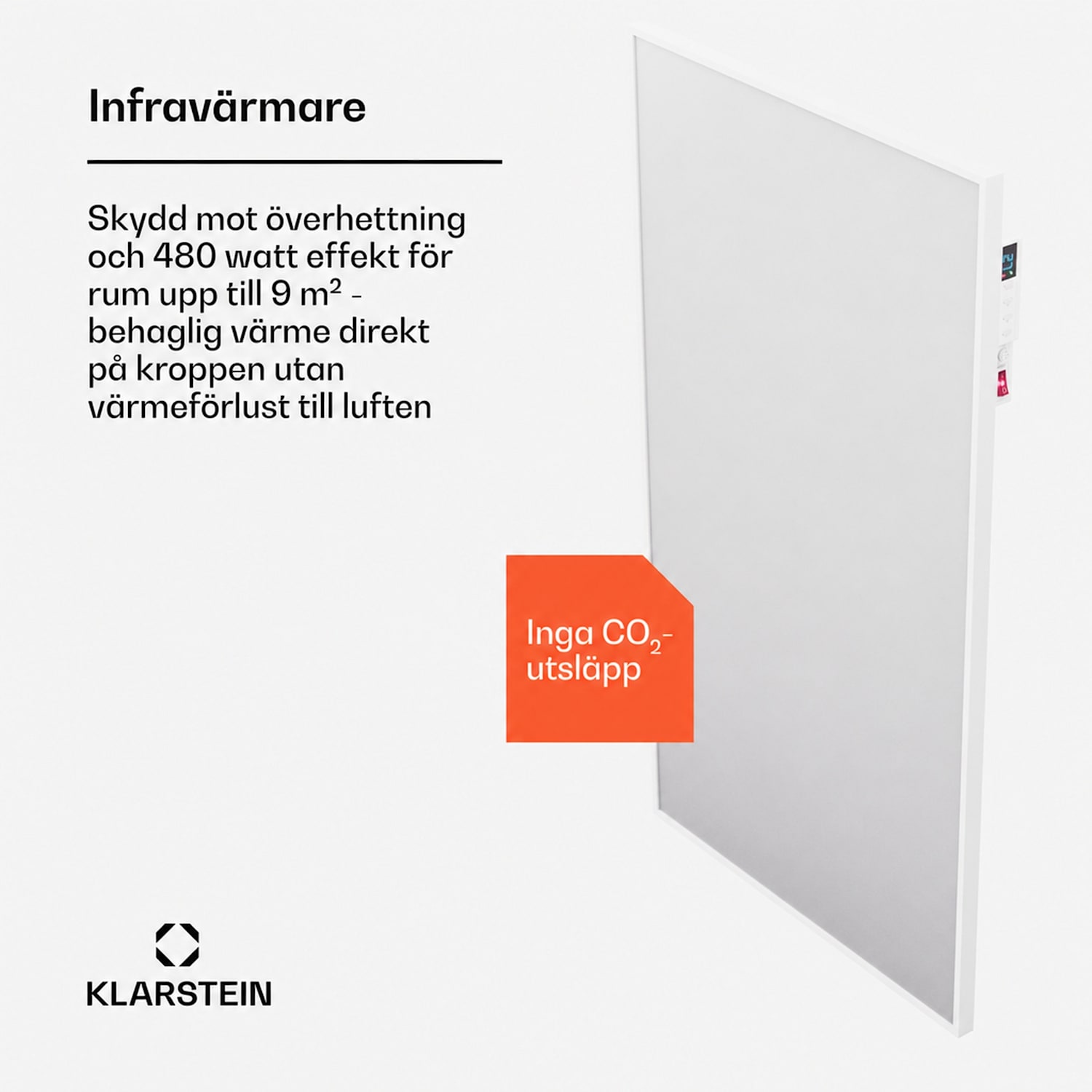 Wonderwall Air Smart 480 infravärmare 50 x 90 cm app 480 W 50 x 90 cm | 480 W