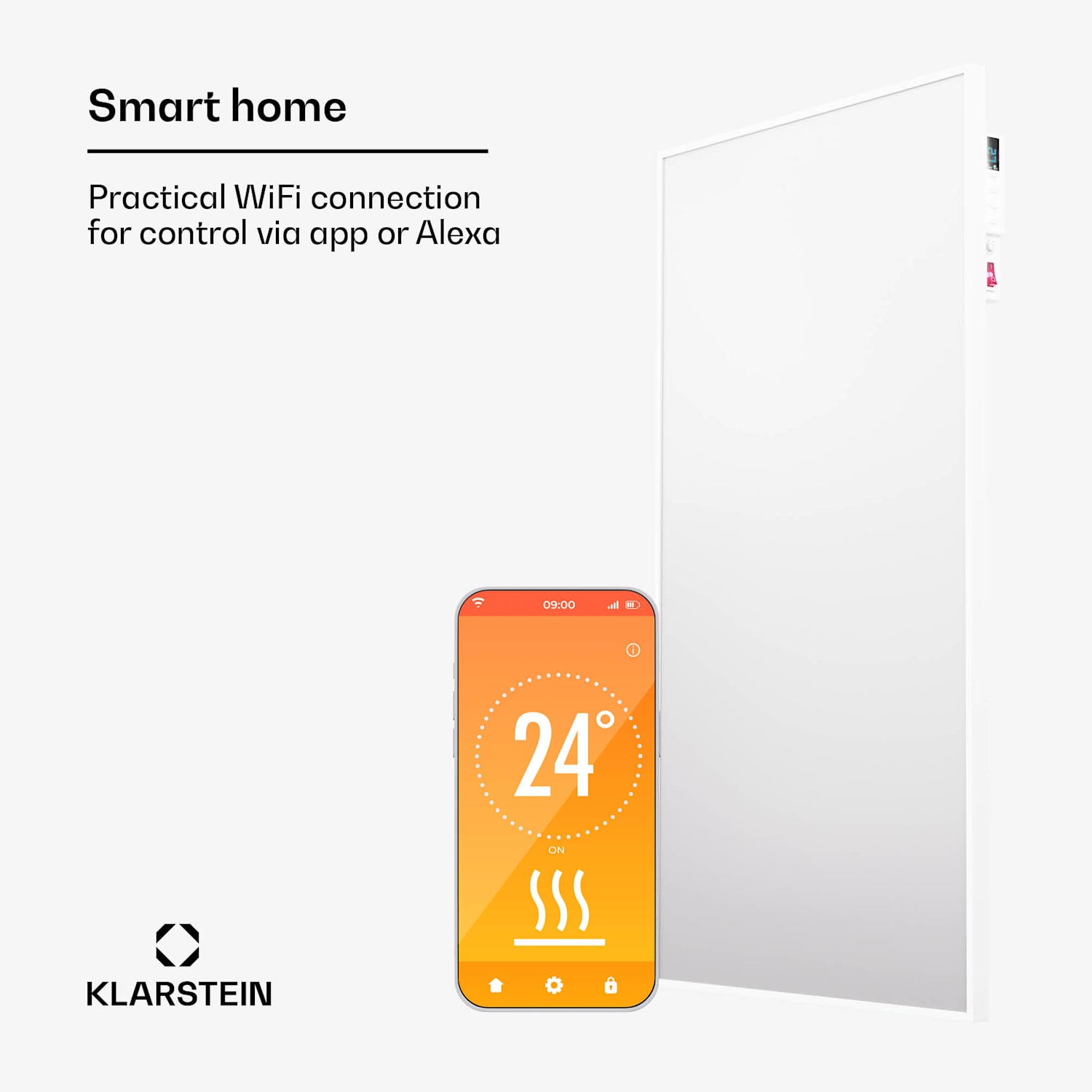 Aquecedor de infravermelhos Wonderwall Air Smart 480, 50 x 90 cm App 480W 50 x 90 cm | 480 W