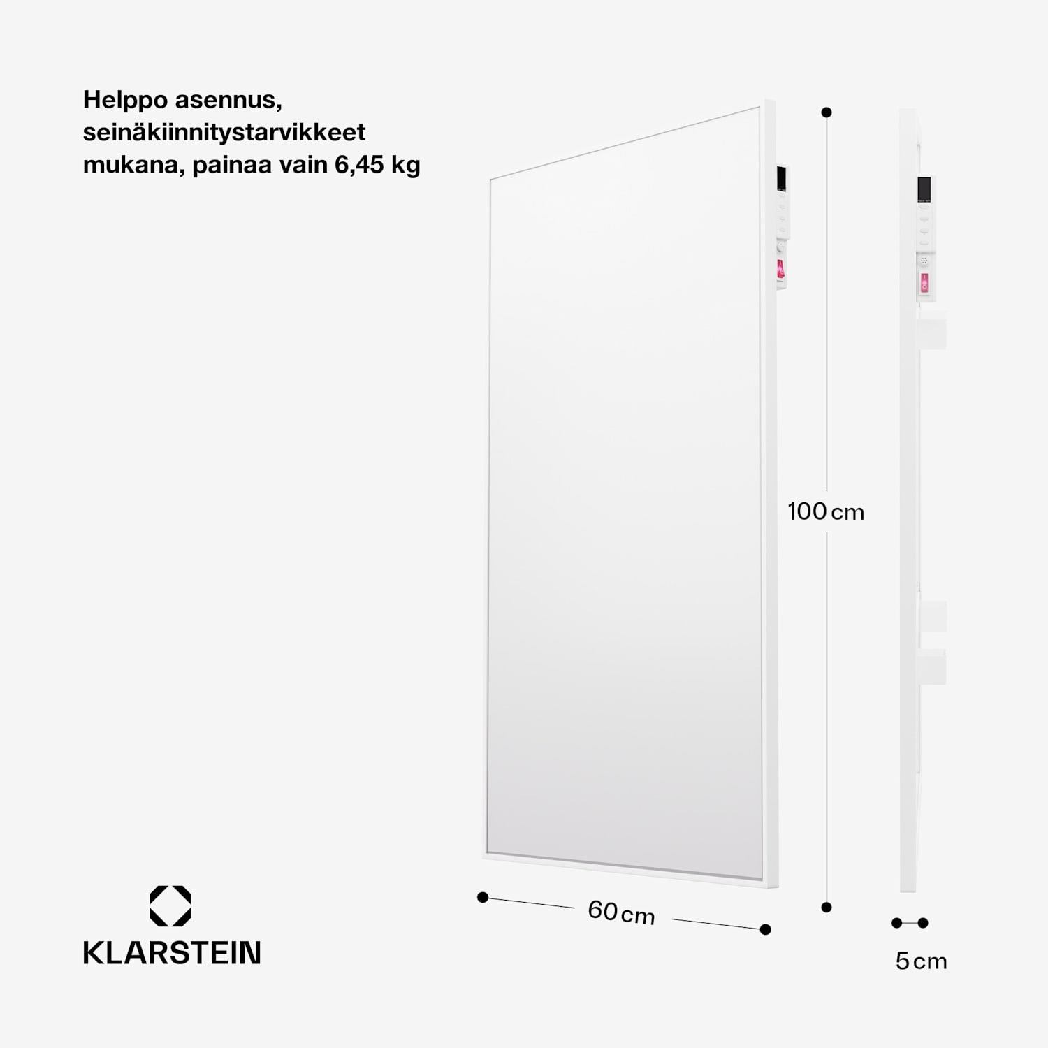 Wonderwall Air Smart 600 -infrapunalämmitin 60 x 100 cm sovellus 600 W 60 x 100 cm | 600 W | Kyllä