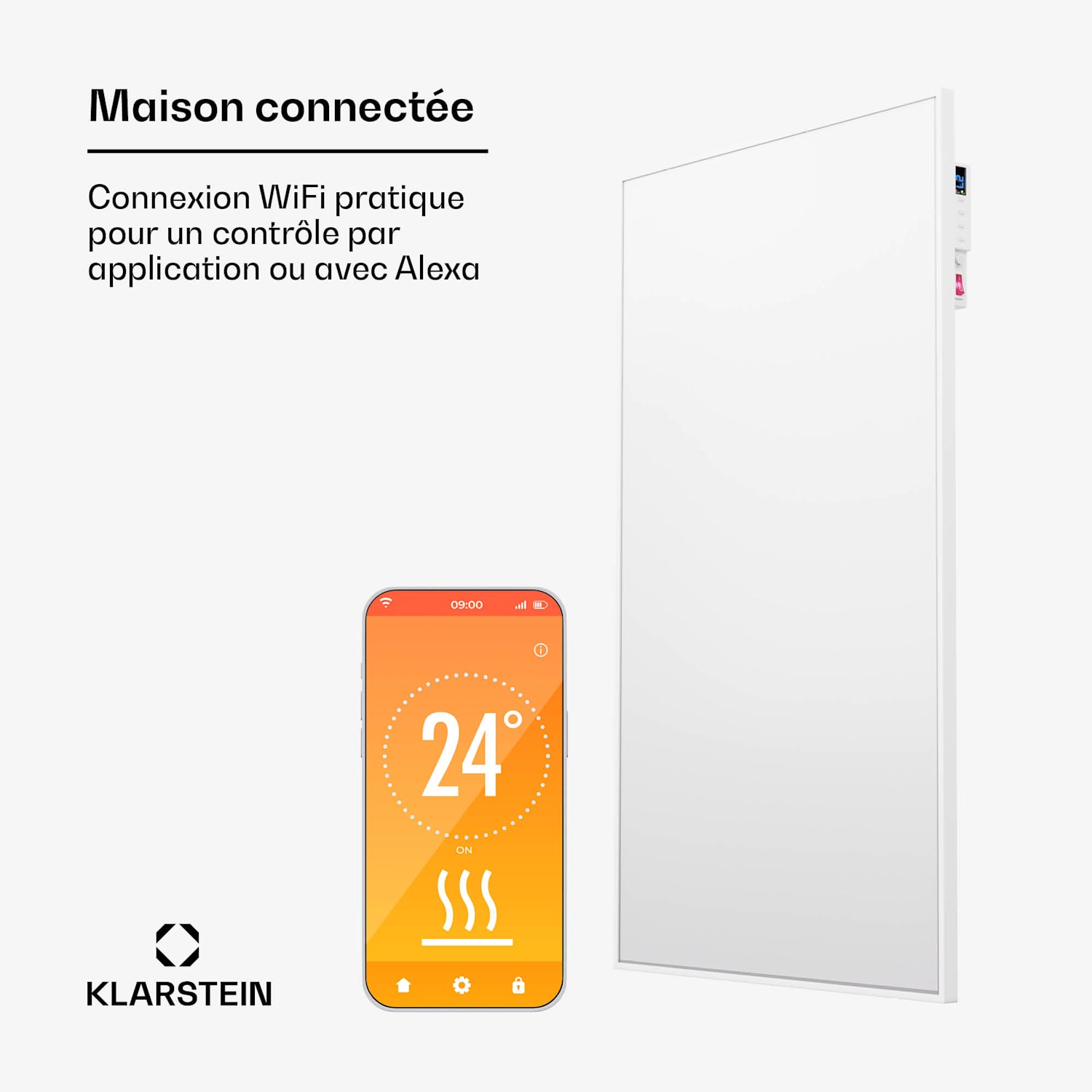 Wonderwall Air Smart 600 radiateur infrarouge 60 x 100 cm Appli 600 W 60 x 100 cm | 600 W | Oui