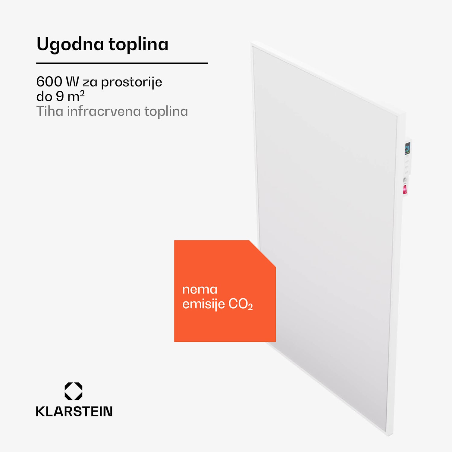 Wonderwall Air Smart 600, infracrvena grijalica, 60 x 100 cm, 600 W, aplikacija 60 x 100 cm | 600 W | Da