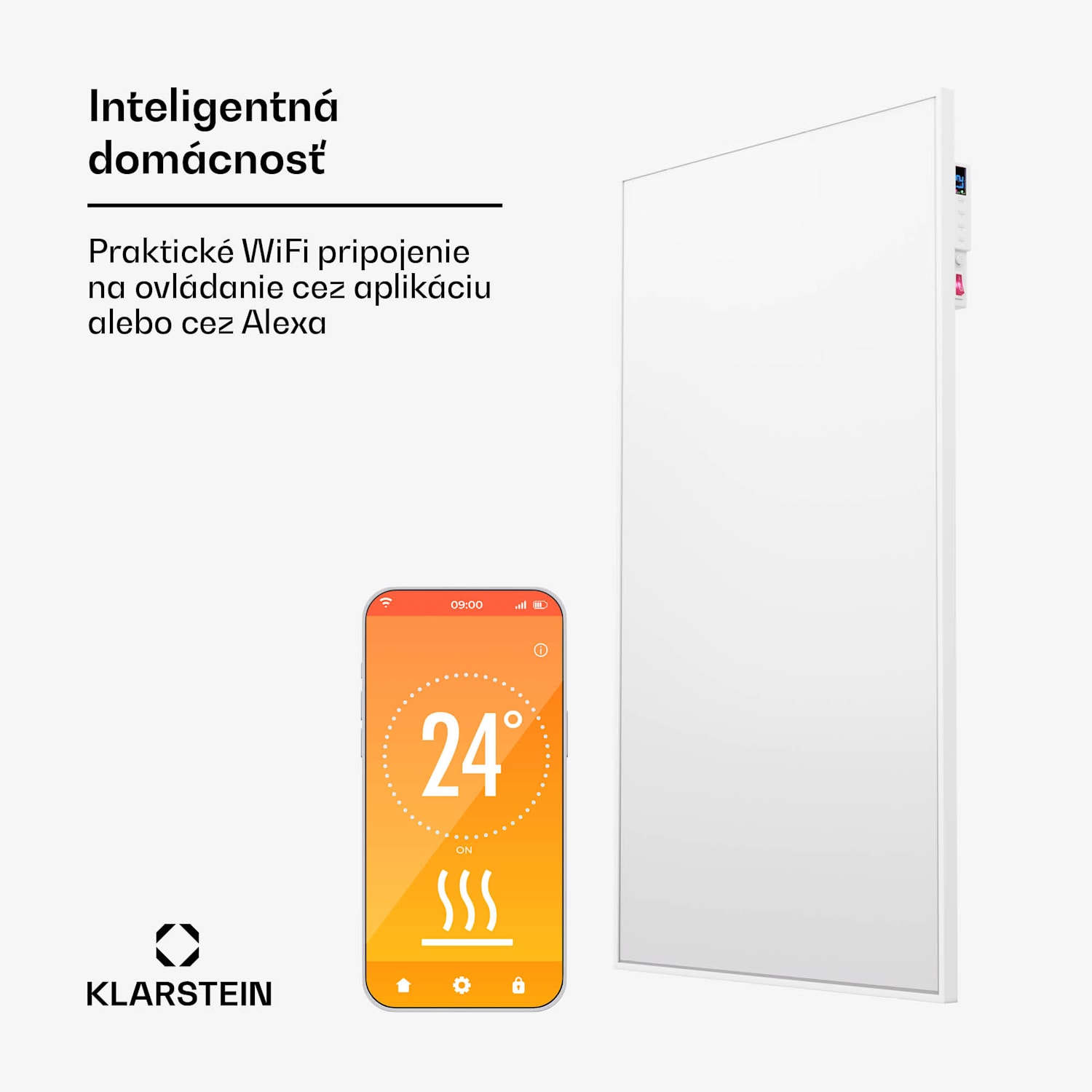 Wonderwall Air Smart 600, infračervený ohrievač, 60 x 100 cm, 600 W, aplikácia 60 x 100 cm | 600 W | Áno