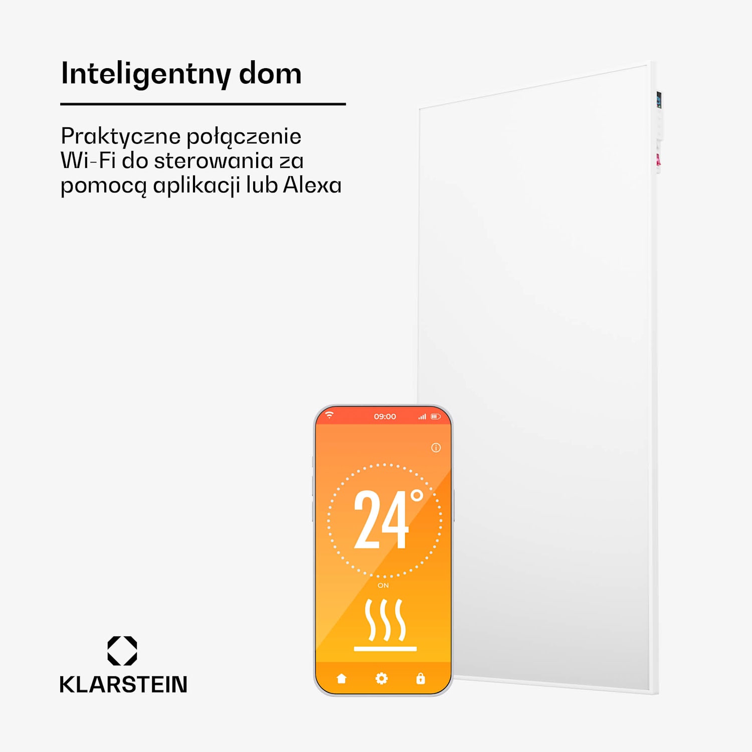 Wonderwall Air Smart 770, panel grzewczy na podczerwień, grzejnik 60 x 120 cm, 770 W, aplikacja 60 x 120 cm | 770 W