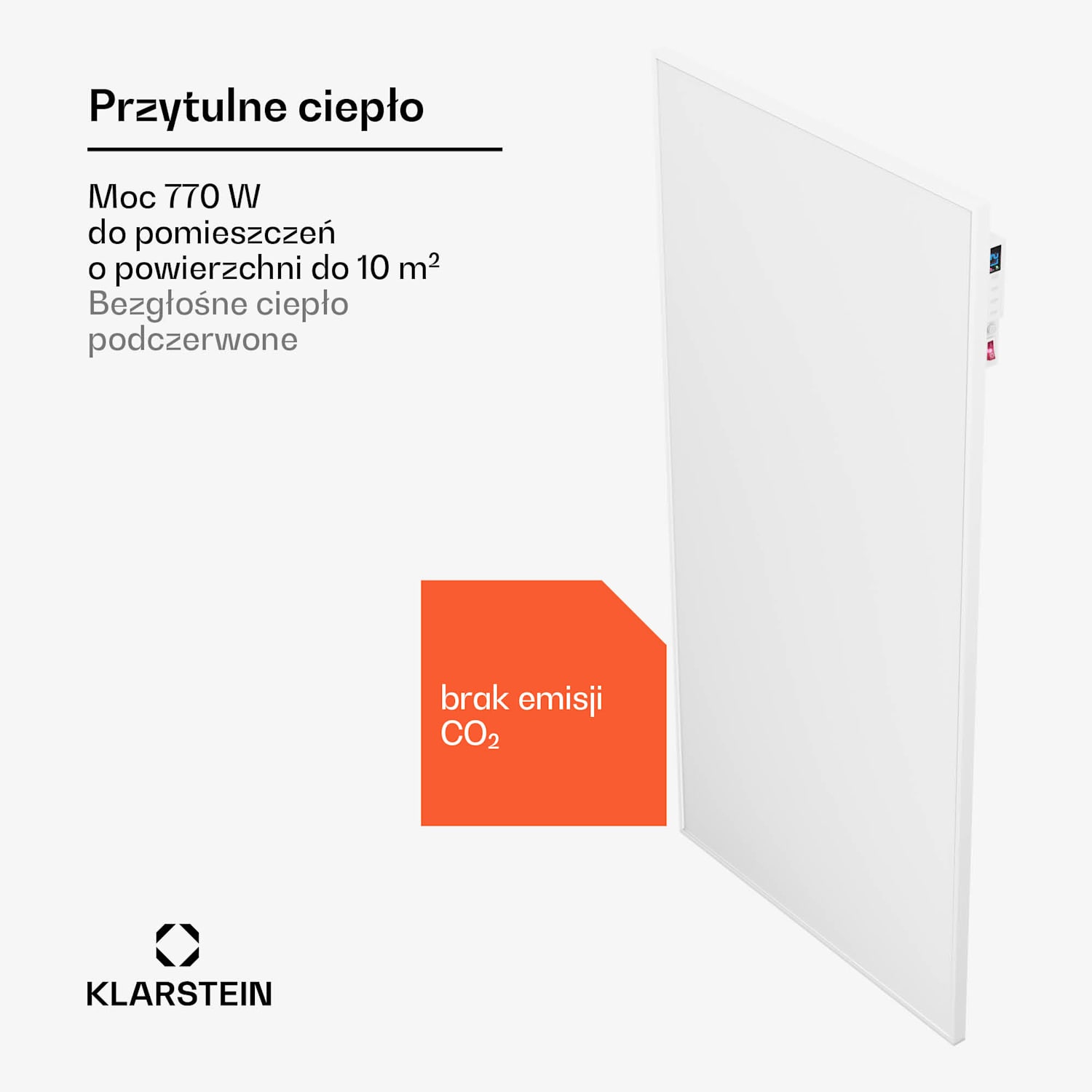 Wonderwall Air Smart 770, panel grzewczy na podczerwień, grzejnik 60 x 120 cm, 770 W, aplikacja 60 x 120 cm | 770 W