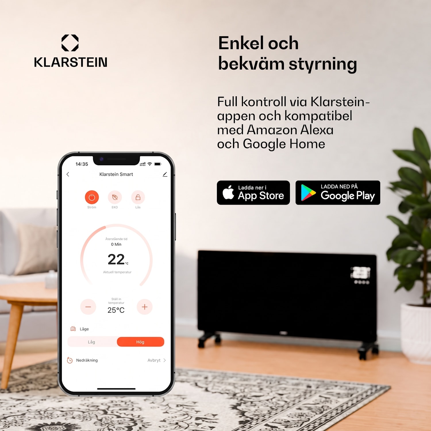Wonderwall Air Smart 770 infravärmare 60 x 120 cm app 770 W 60 x 120 cm | 770 W