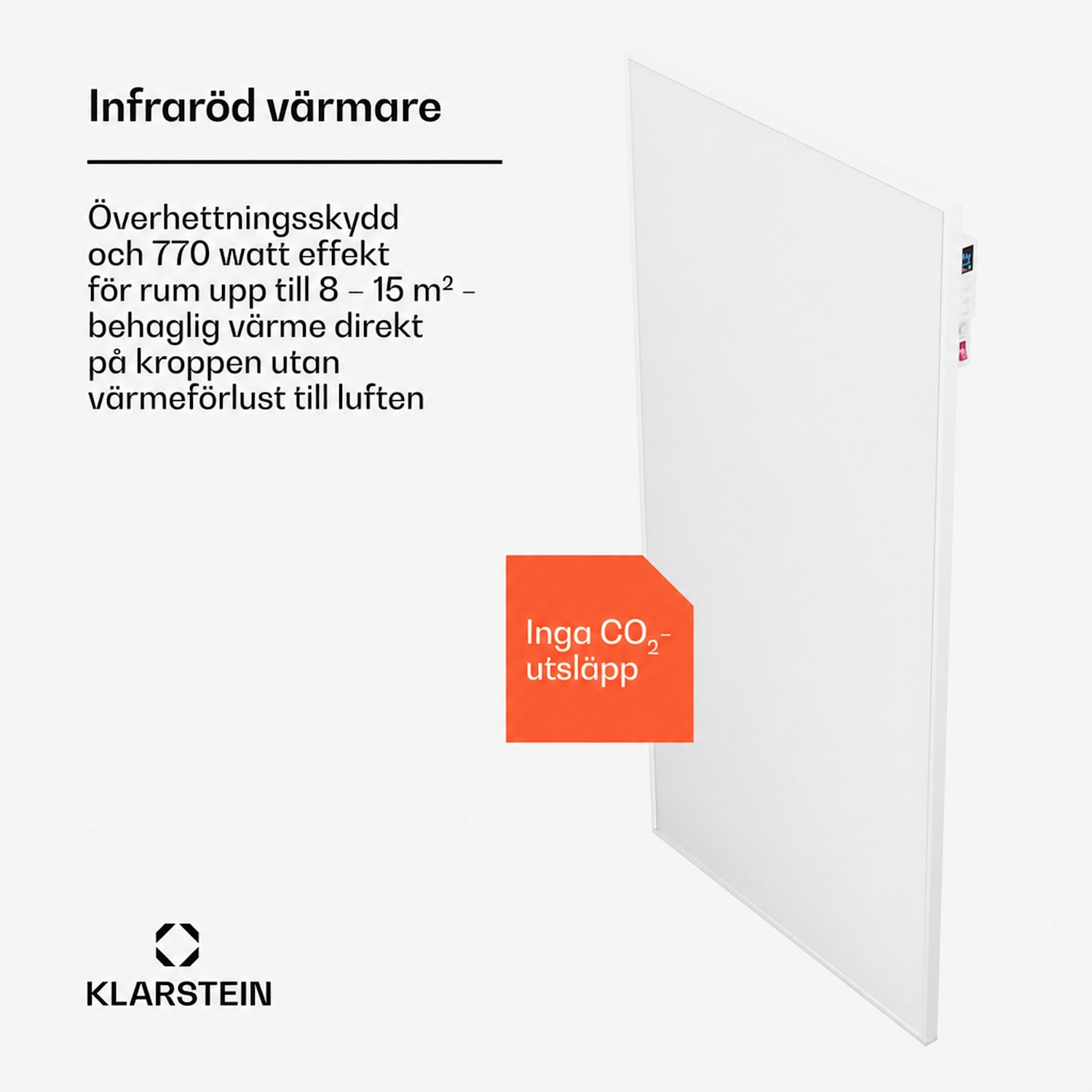 Wonderwall Air Smart 770 infravärmare 60 x 120 cm app 770 W 60 x 120 cm | 770 W