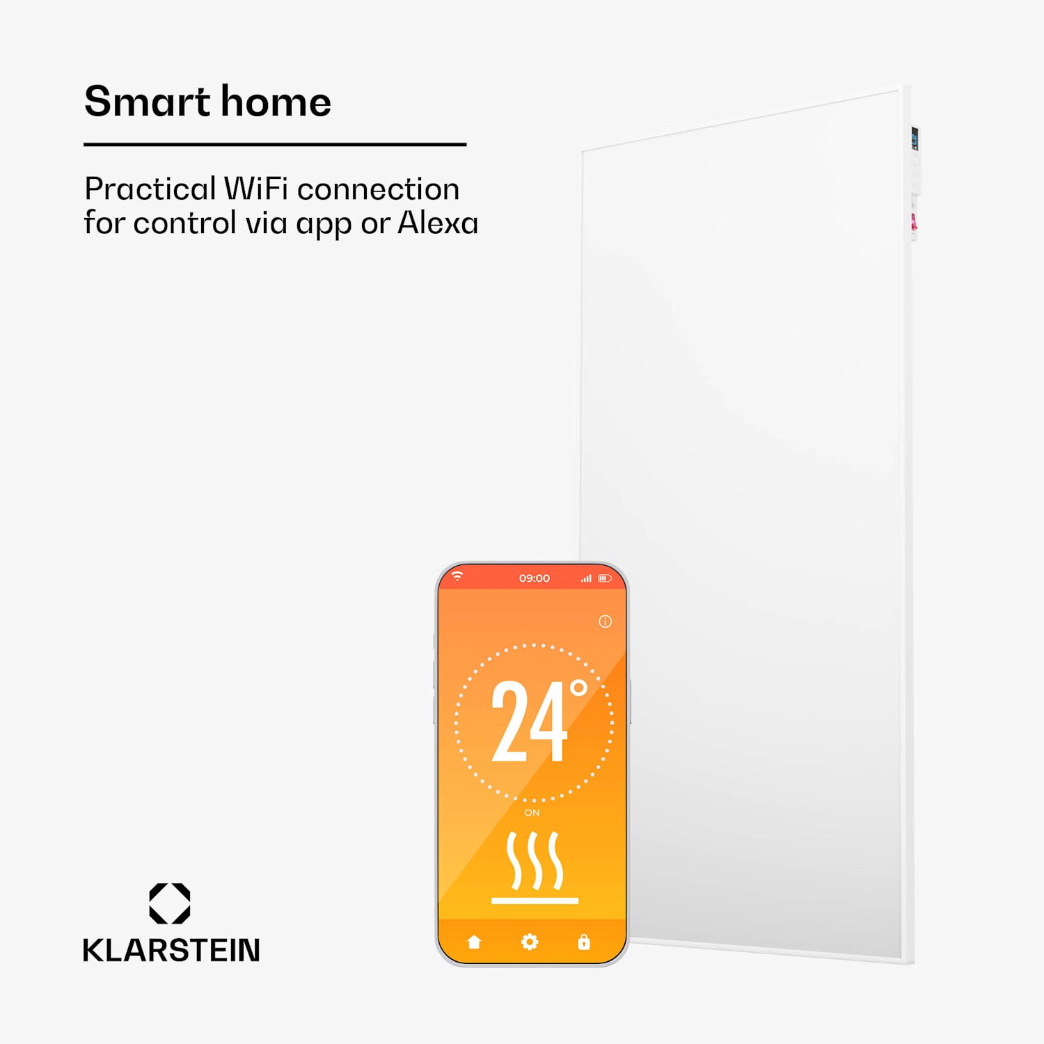 Aquecedor de infravermelhos Wonderwall Air Smart 770, 60 x 120 cm App 770W 60 x 120 cm | 770 W