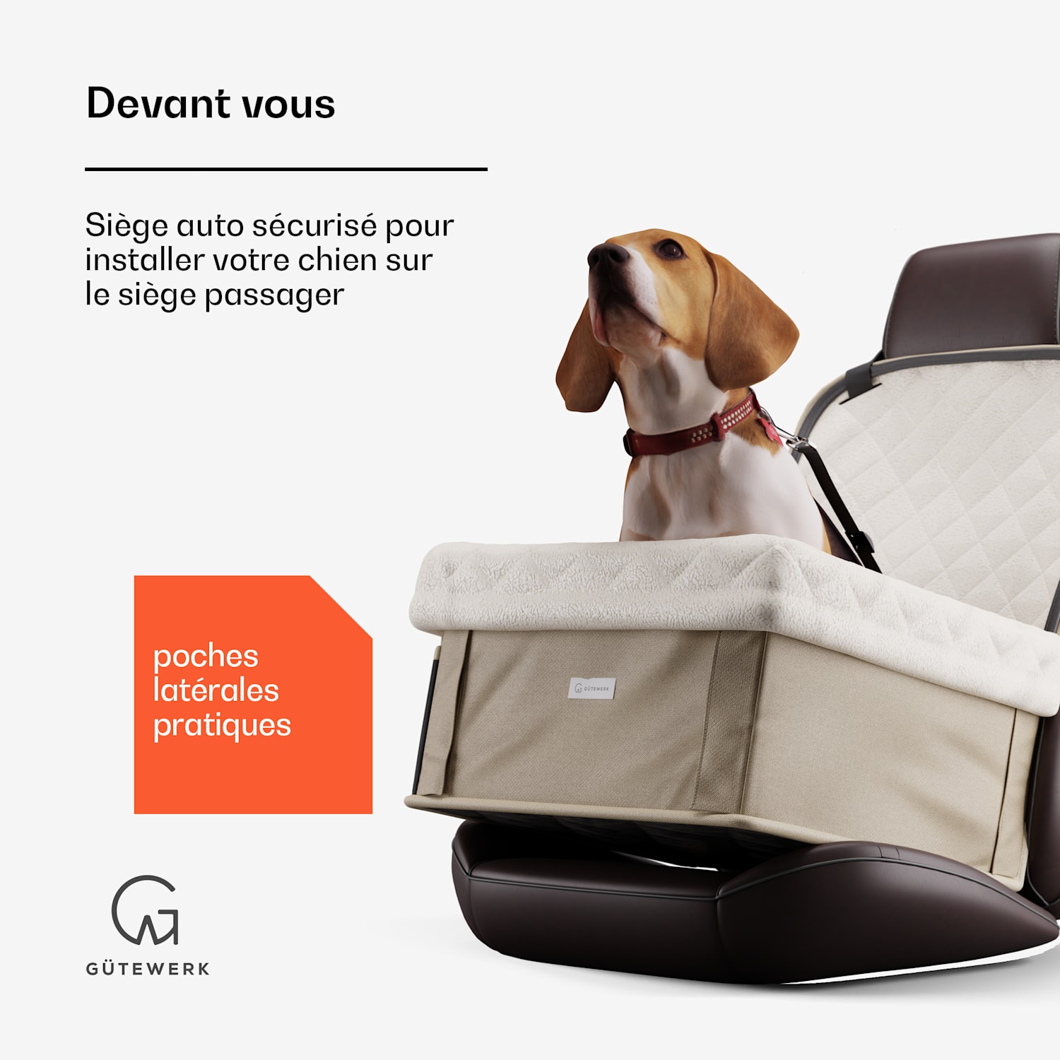 Rocky honden autostoeltje passagiersstoel polyester veiligheidsgordel klapbaar flexibel 