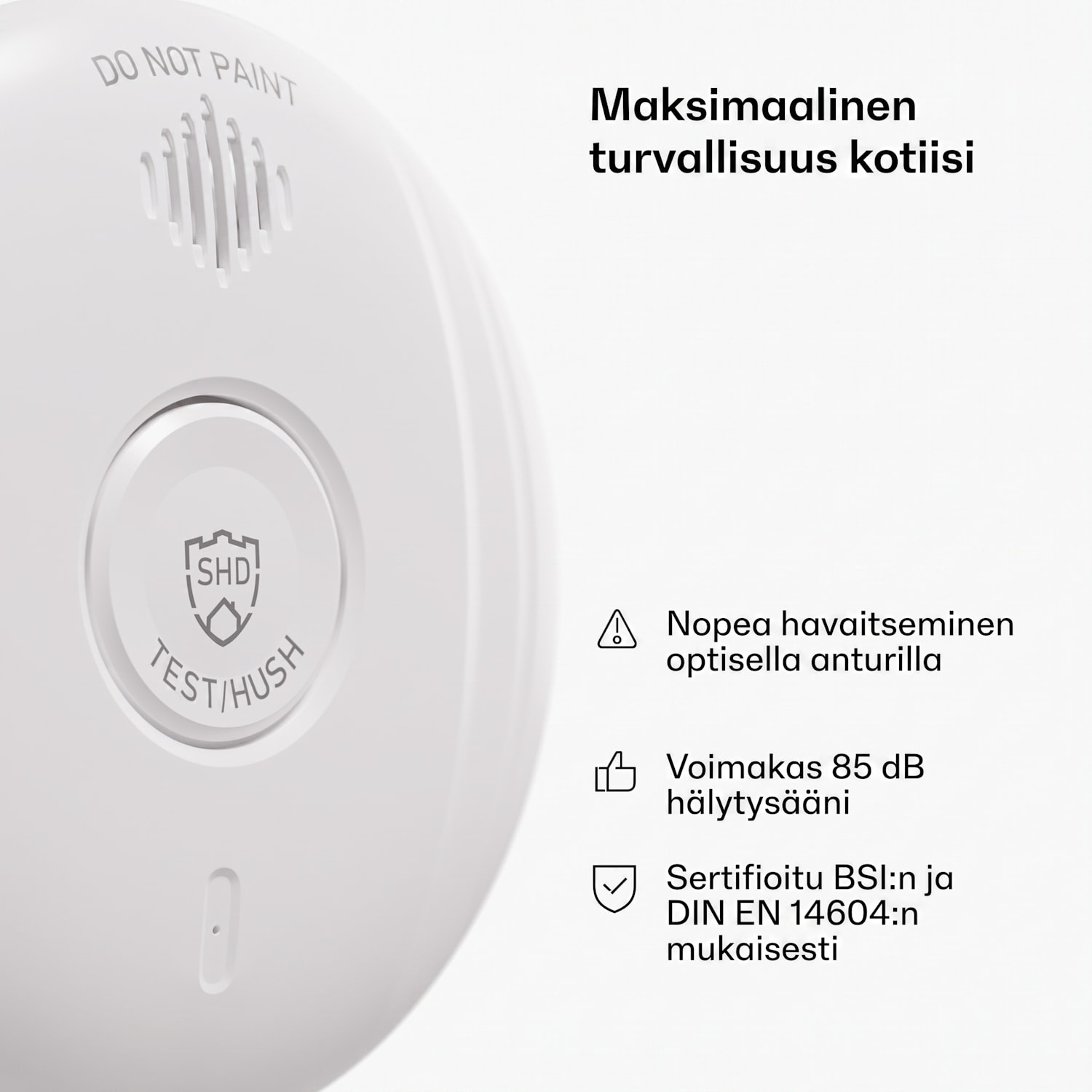 SHD by oneConcept savuilmaisin DOF Pro10 muovi varoitussignaali: 85 dB akun käyttöikä 10 vuotta 1 kpl setti