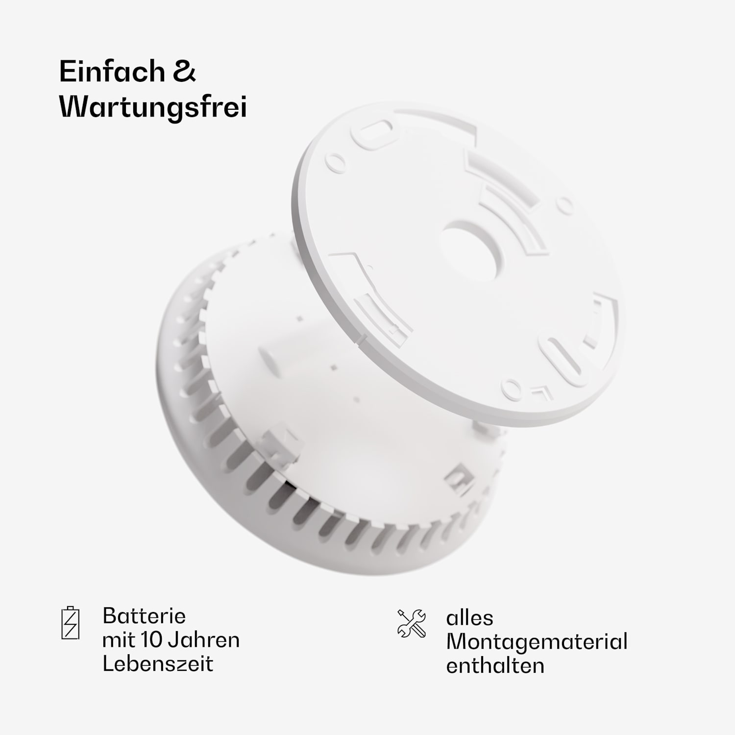 SHD by oneConcept Rauchmelder DOF Pro10 Kunststoff Warnsignal: 85 dB 10 Jahre Batterielaufzeit 3er-Set