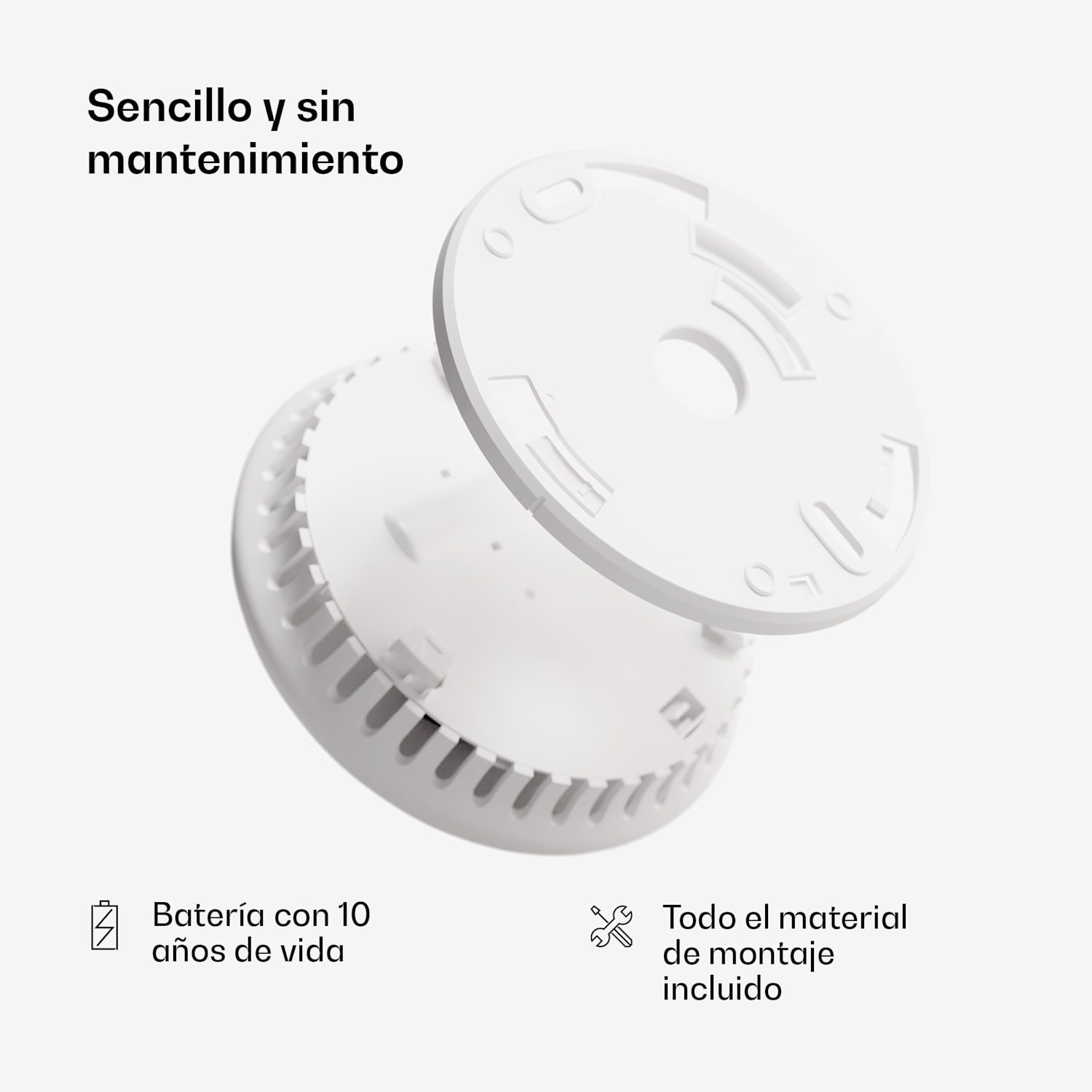 SHD by oneConcept Detector de humo DOF Pro10 Plástico Señal de aviso: 85 dB 10 años de duración de la pila 3er-Set