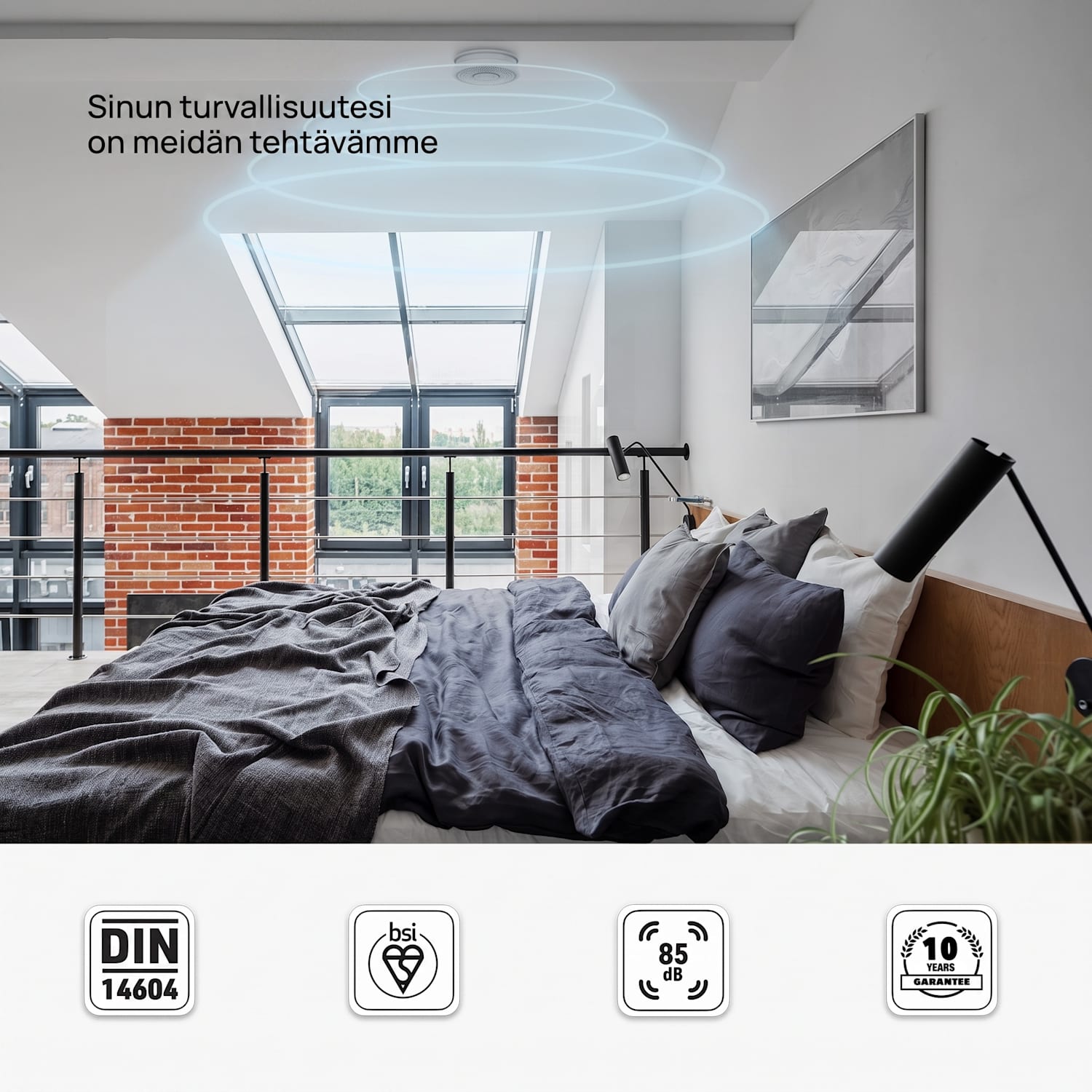 SHD by oneConcept savuilmaisin DOF Pro10 muovi varoitussignaali: 85 dB akun käyttöikä 10 vuotta 3er-Set