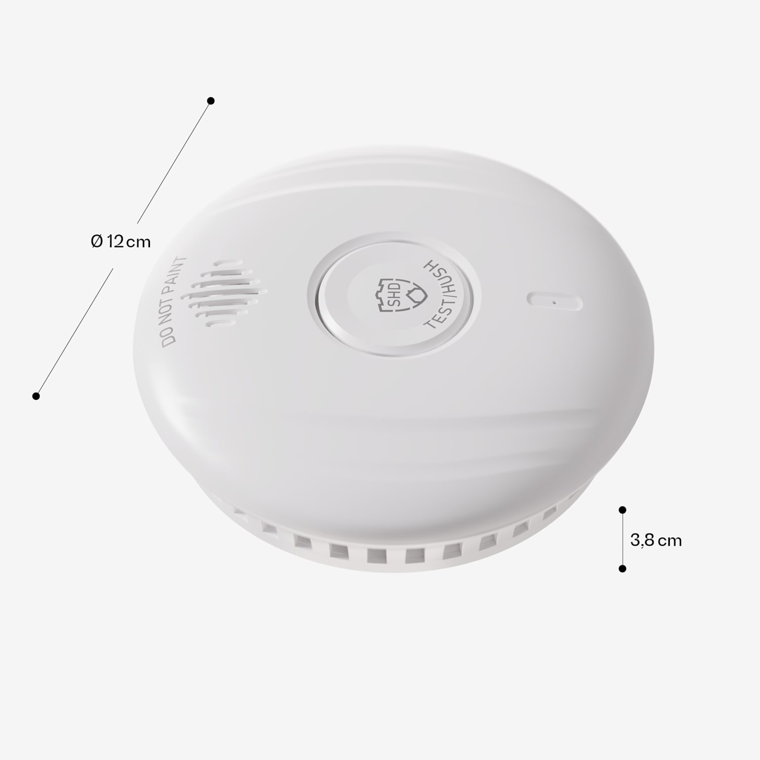 SHD by oneConcept, DOF Pro10 füstérzékelő, műanyag, figyelmeztető jelzés: 85 dB, elem élettartama 10 év