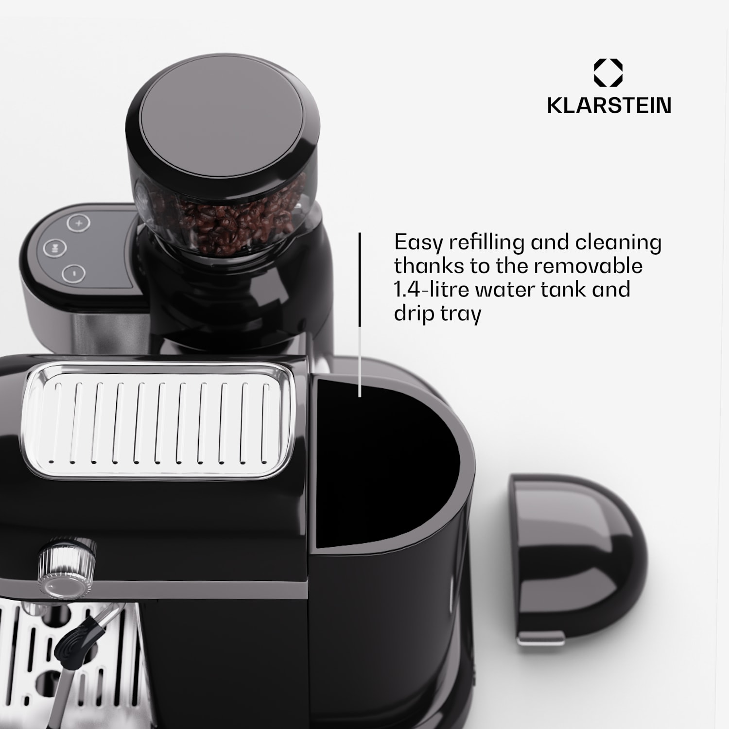 Bella Café espressokeitin sis. myllyn 1550 W 20 baaria 1,4 l  Musta