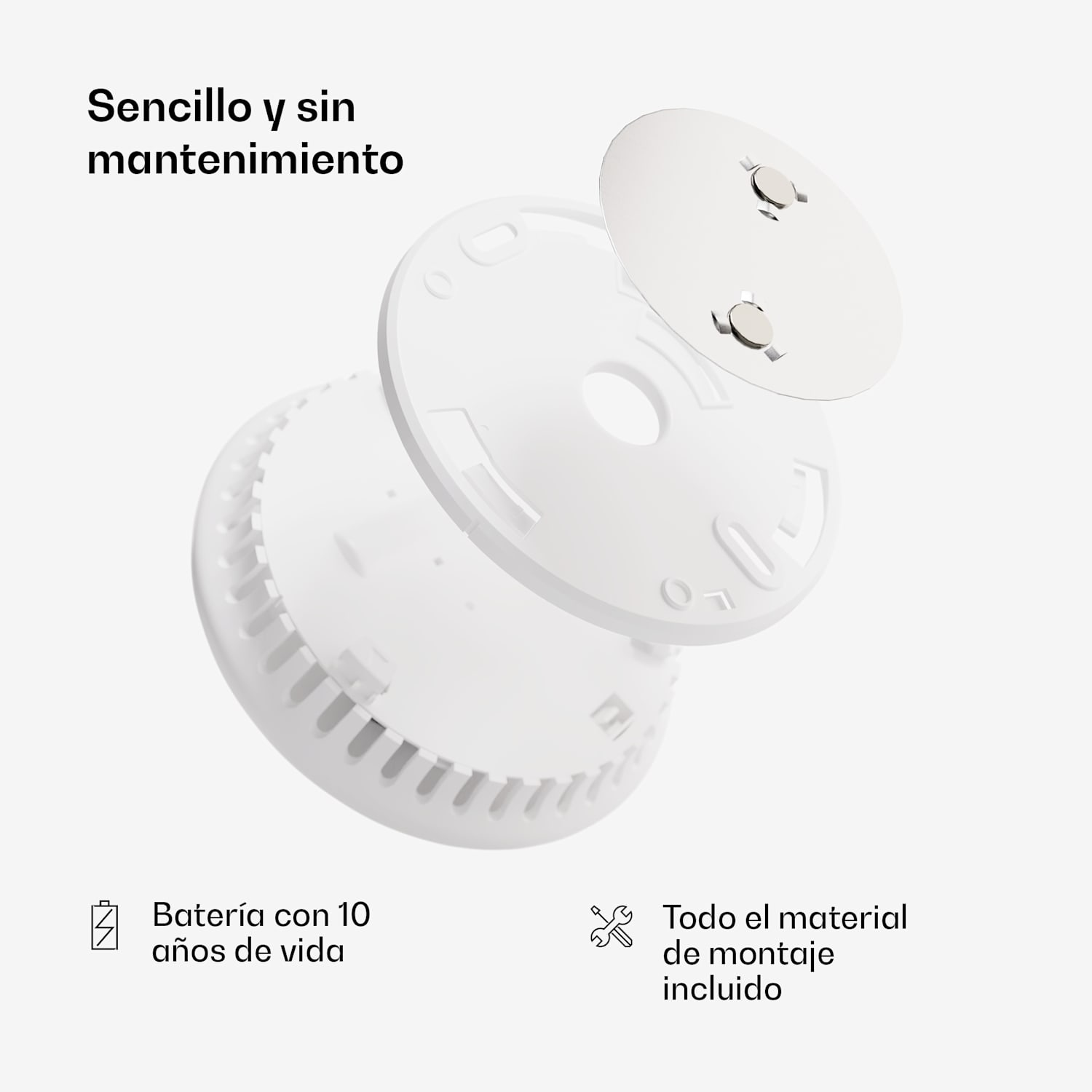 SHD by oneConcept Detector de humo DOF Pro10 Plástico Señal de aviso: 85 dB 10 años de duración de la pila Set de 6 unidades