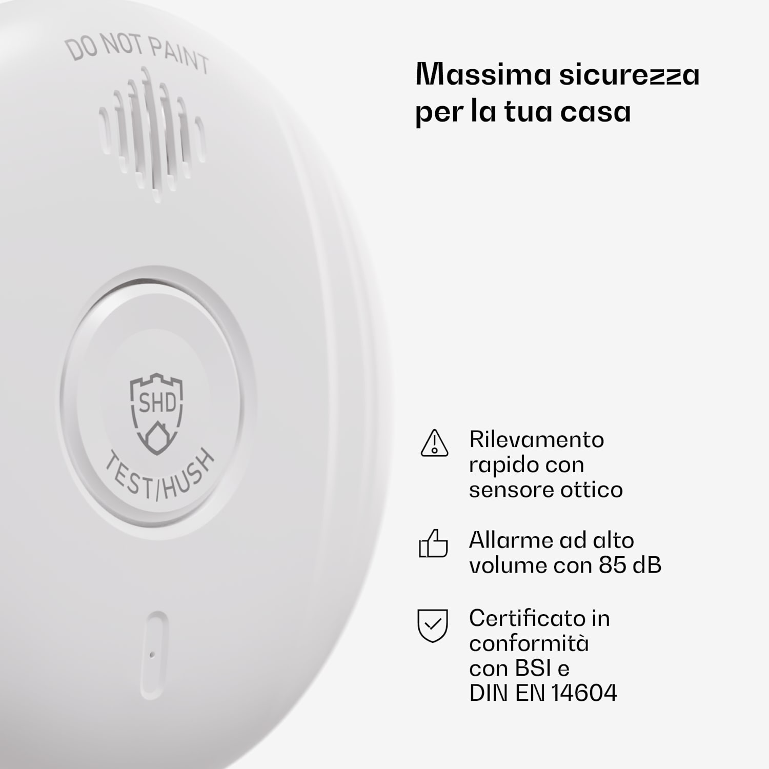 SHD by oneConcept DOF Pro10 - Rilevatore di fumo, supporto magnetico, allarme: 85 dB, durata della batteria di 10 anni set da 6