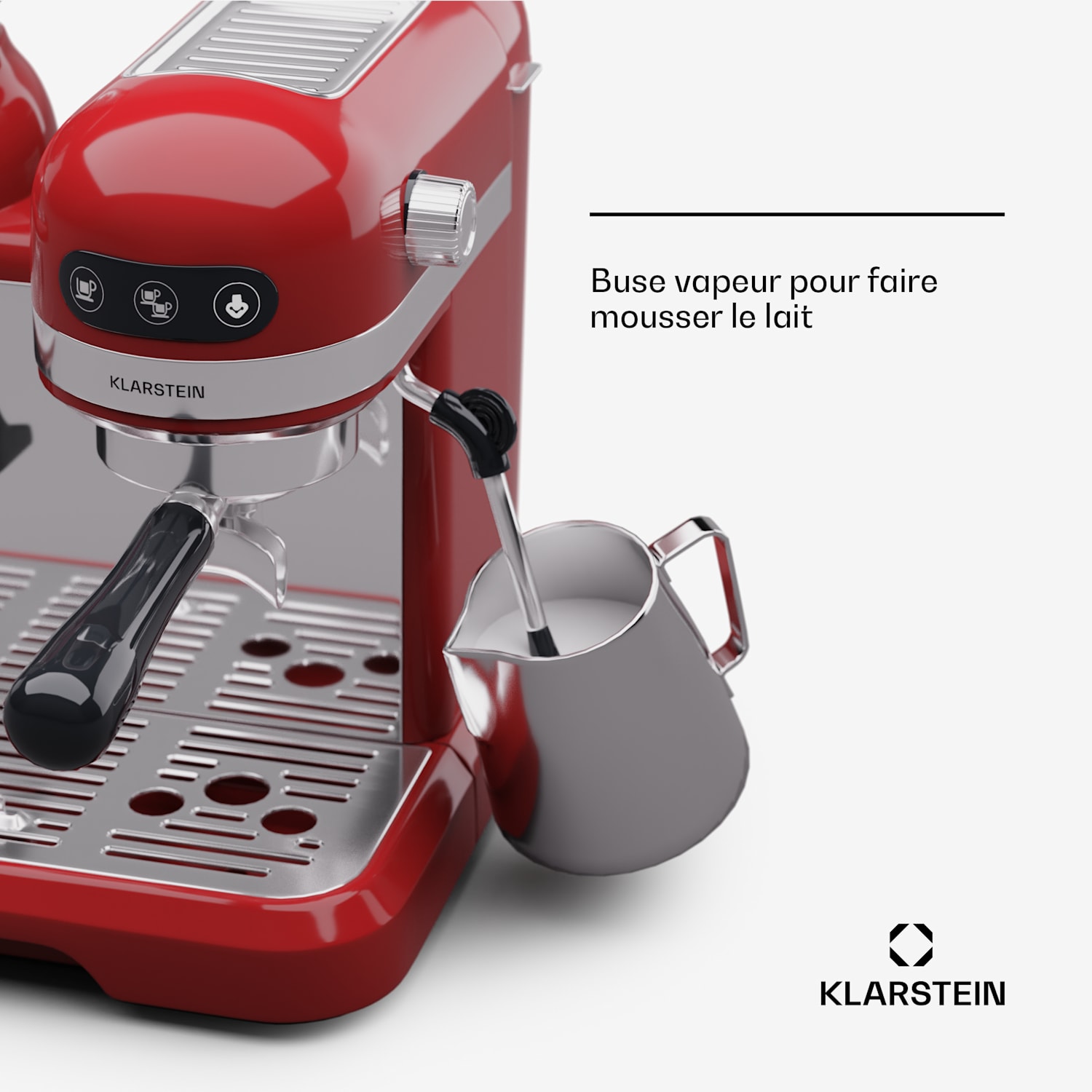 Machine à expresso Bella Café, avec broyeur 1550 W 20 bars 1,4 l  Rouge