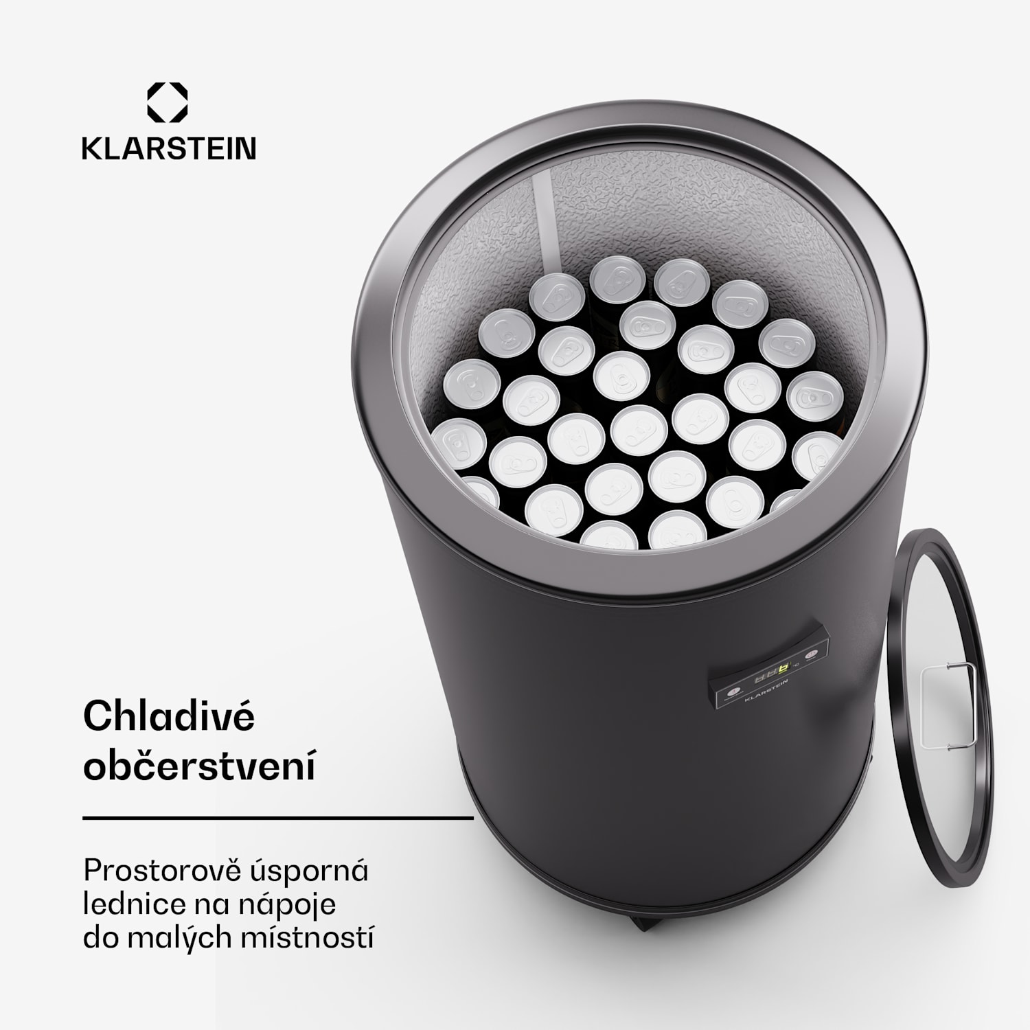 Mr. Barbot 75, lednice na nápoje, barová lednice, 75 litrů, 0-16 °C, mobilní 75 Ltr | Černá