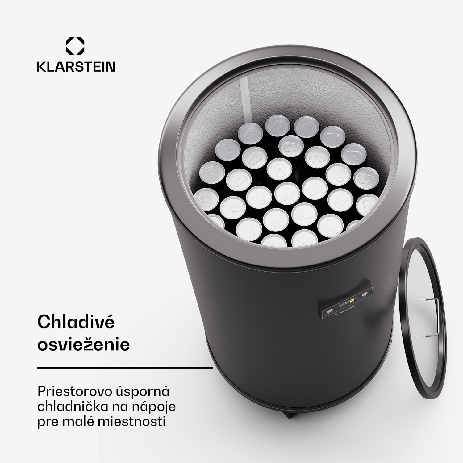 Mr. Barbot 75, chladnička na nápoje, barová chladnička, 75 litrov, 0-16 °C, mobilná 75 Ltr | Čierna