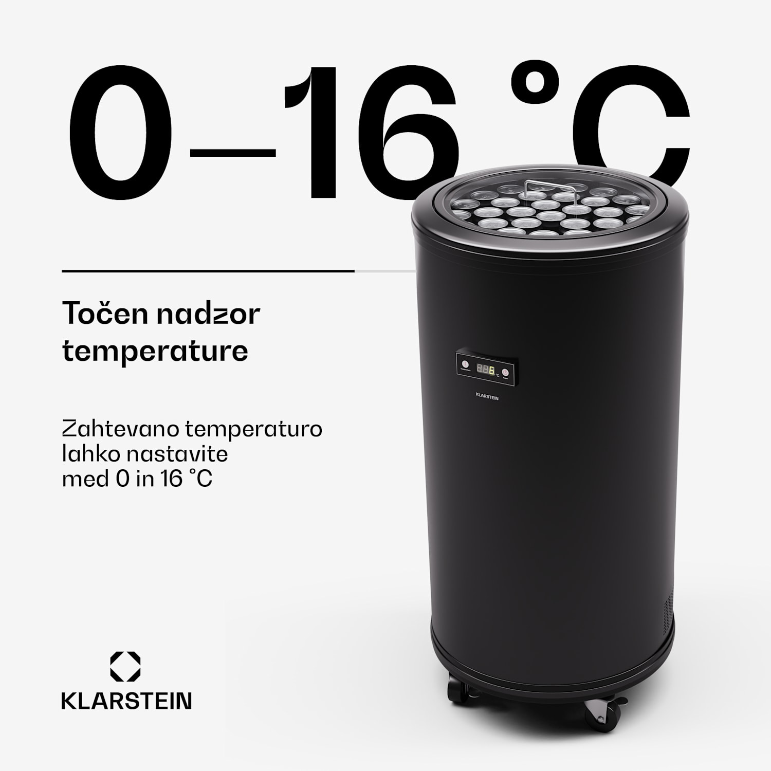 Mr. Barbot 75, hladilnik za pijačo, barski hladilnik, 75 litrov, 0-16 °C, mobilen 