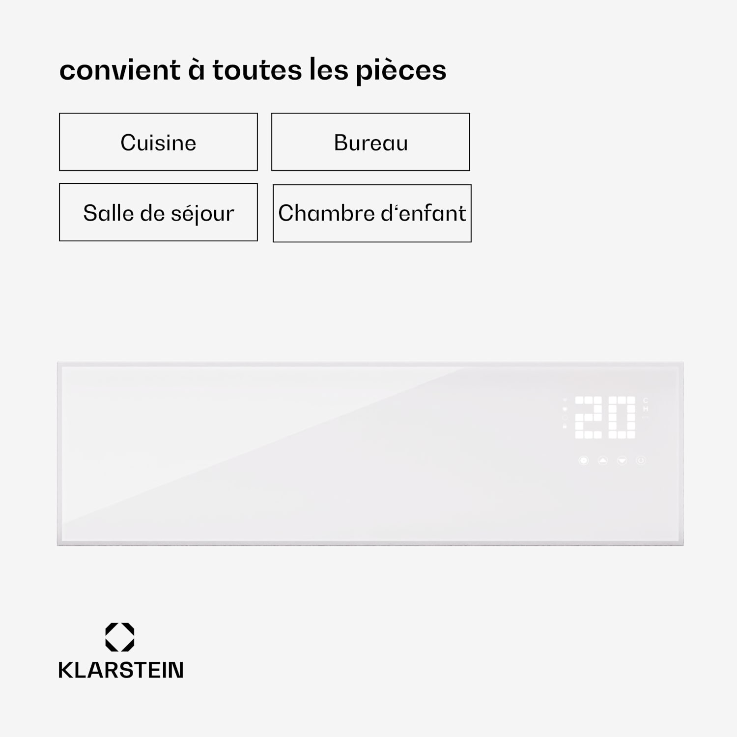 Wonderwall Smart Bornholm radiateur infrarouge 100 x 30 cm Appli 320 W 