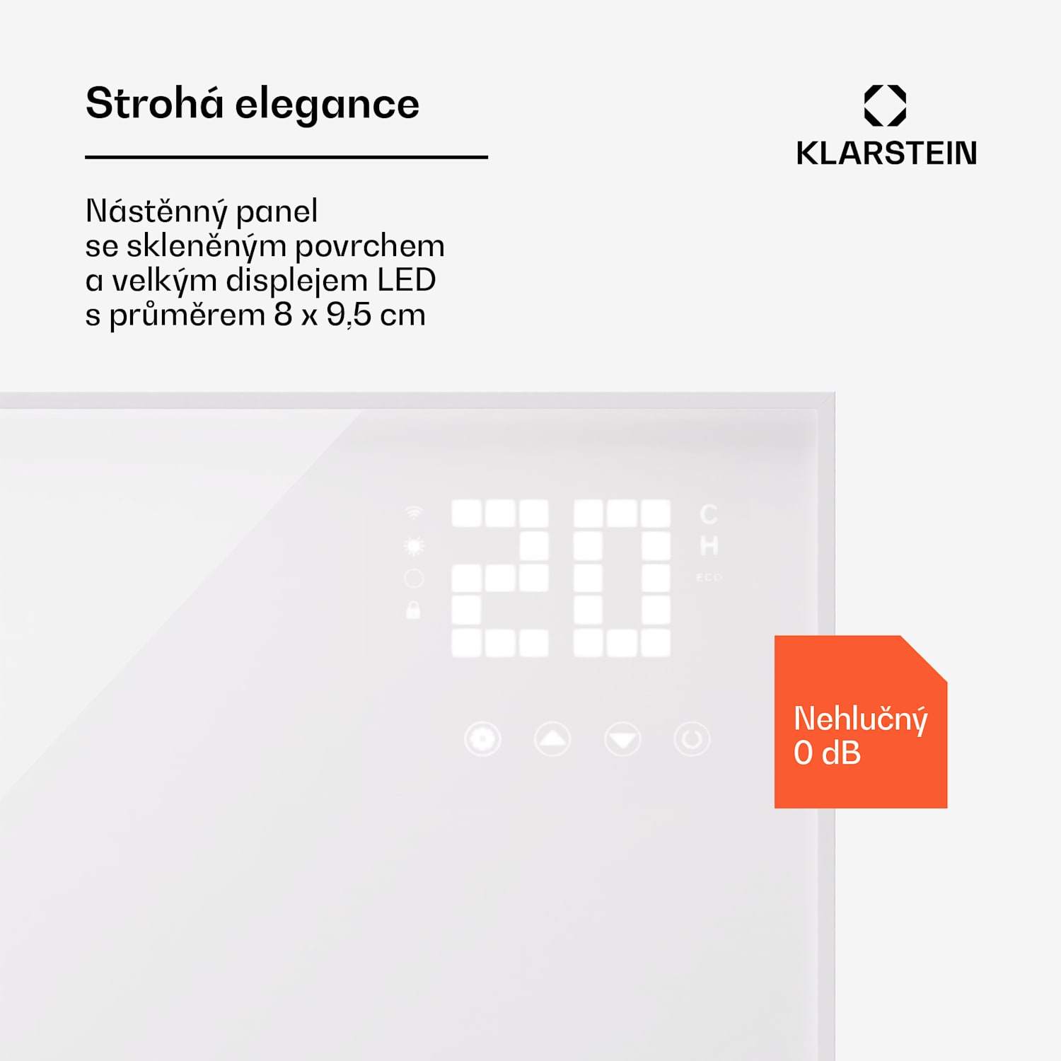 Wonderwall Smart Bornholm, infračervený ohřívač, 70 x 60 cm, App, 360 W 60 x 60 cm | 360 W | Bílá