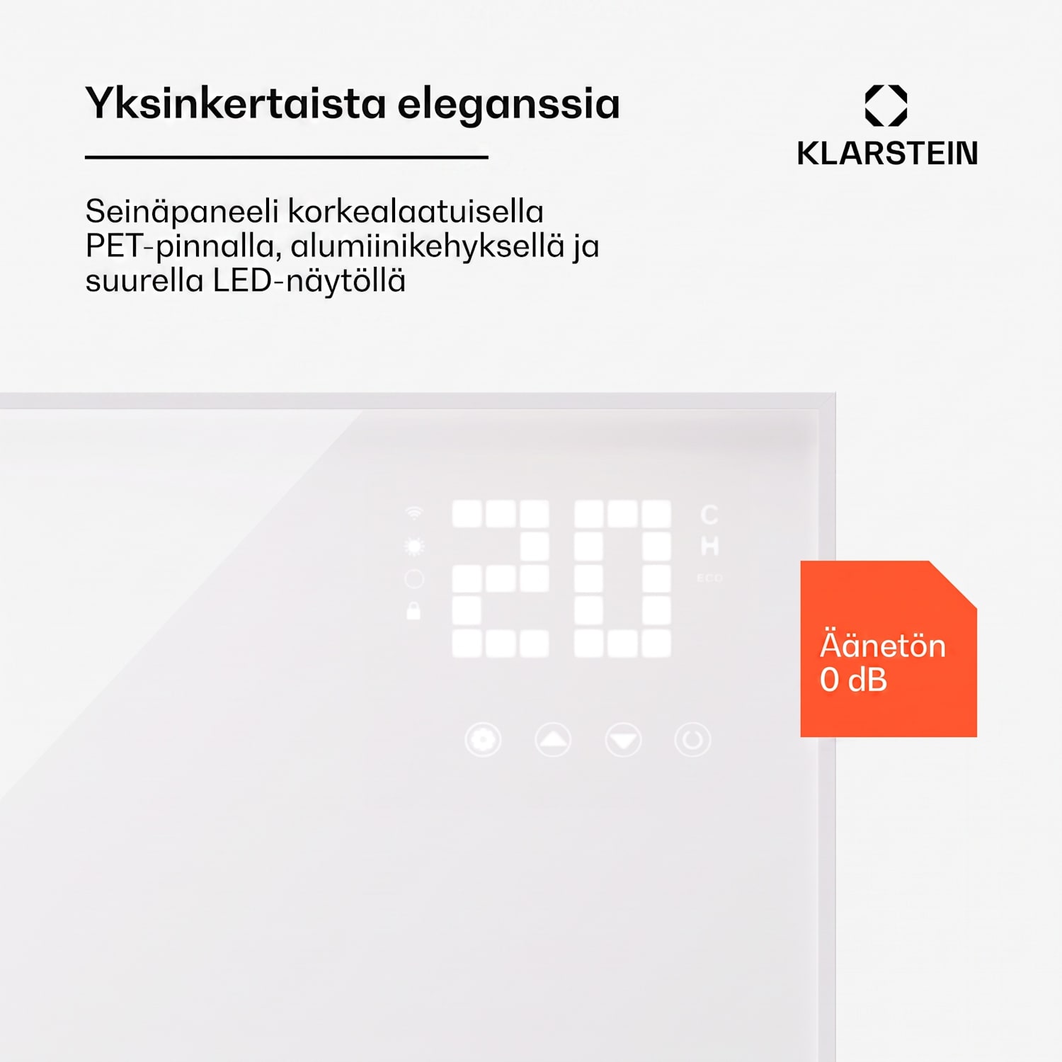 Wonderwall Smart Bornholm -infrapunalämmitin 70x60cm sovellus 360W 60 x 60 cm | 360 W | Valkoinen
