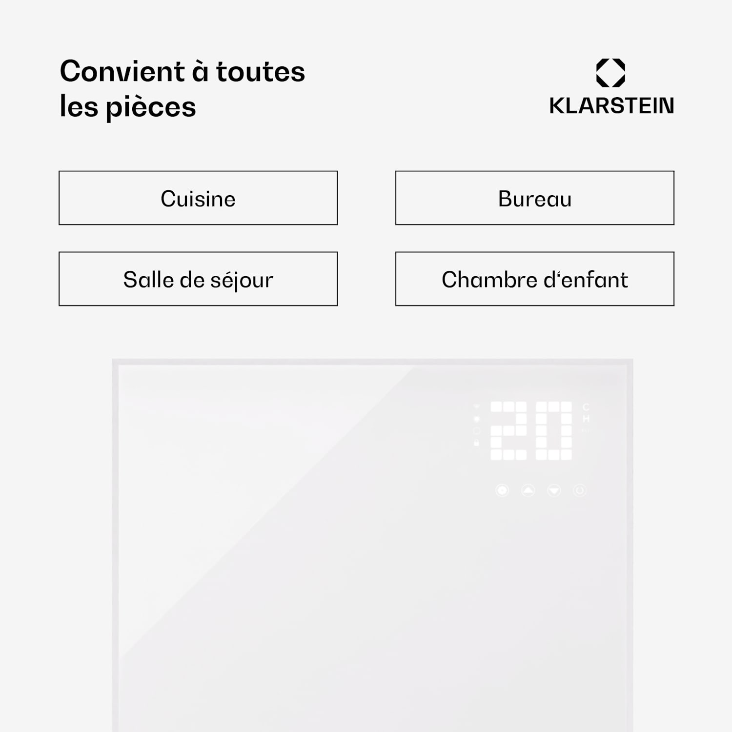 Wonderwall Smart Bornholm radiateur infrarouge 70x60 cm Appli 360 W 