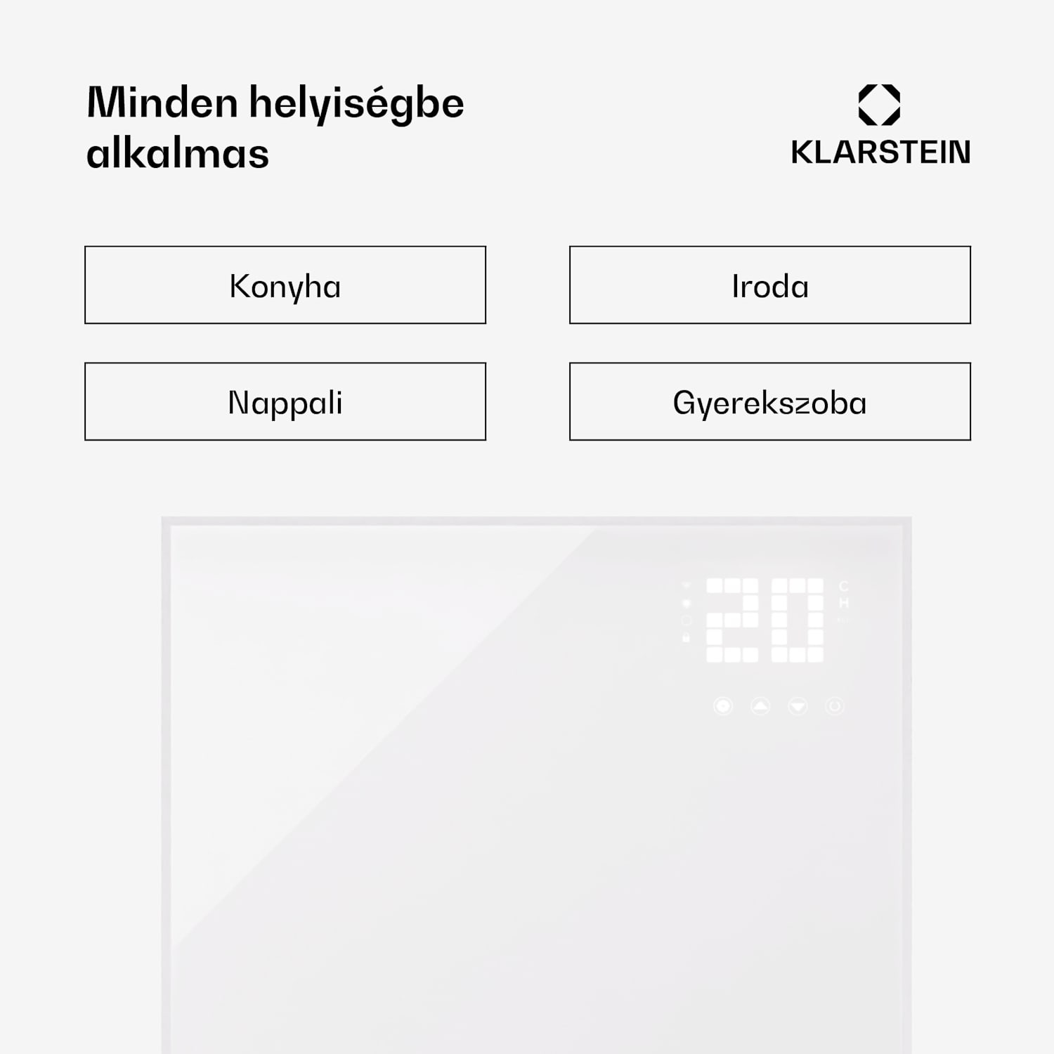Wonderwall Smart Bornholm, infravörös fűtőtest, 70 x 60 cm, App, 360 W 