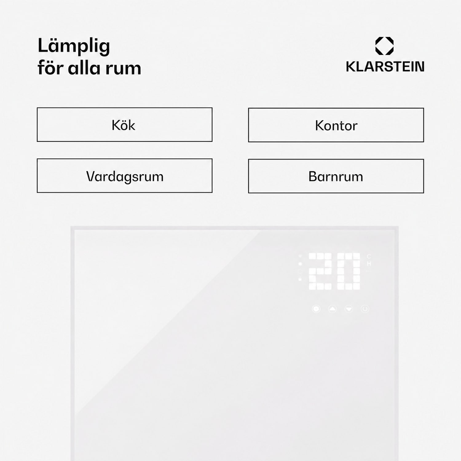 Wonderwall Smart Bornholm Infravärmare 70 x 60 cm app 360 W 60 x 60 cm | 360 W | Vit