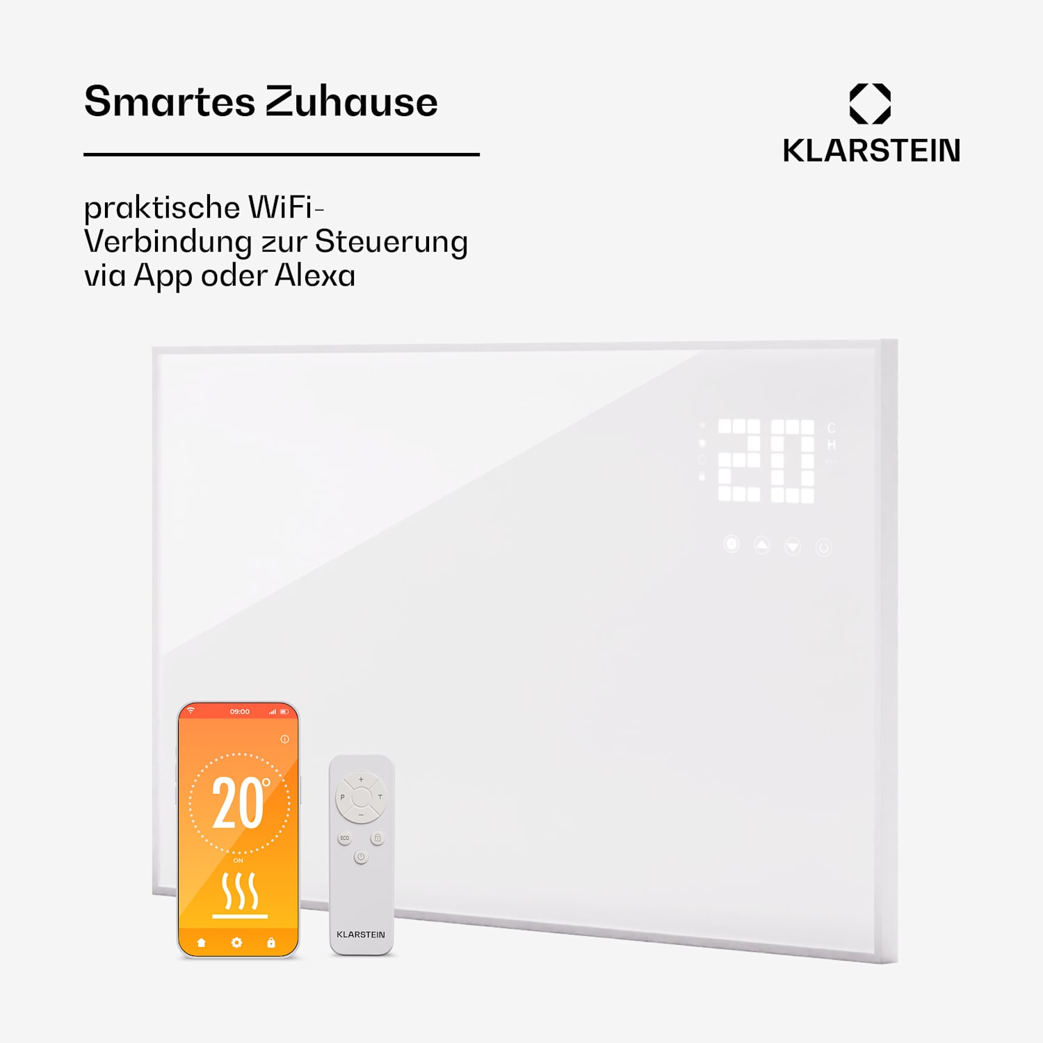 Wonderwall Smart Bornholm Infrarotheizung 100x55cm App 480W 