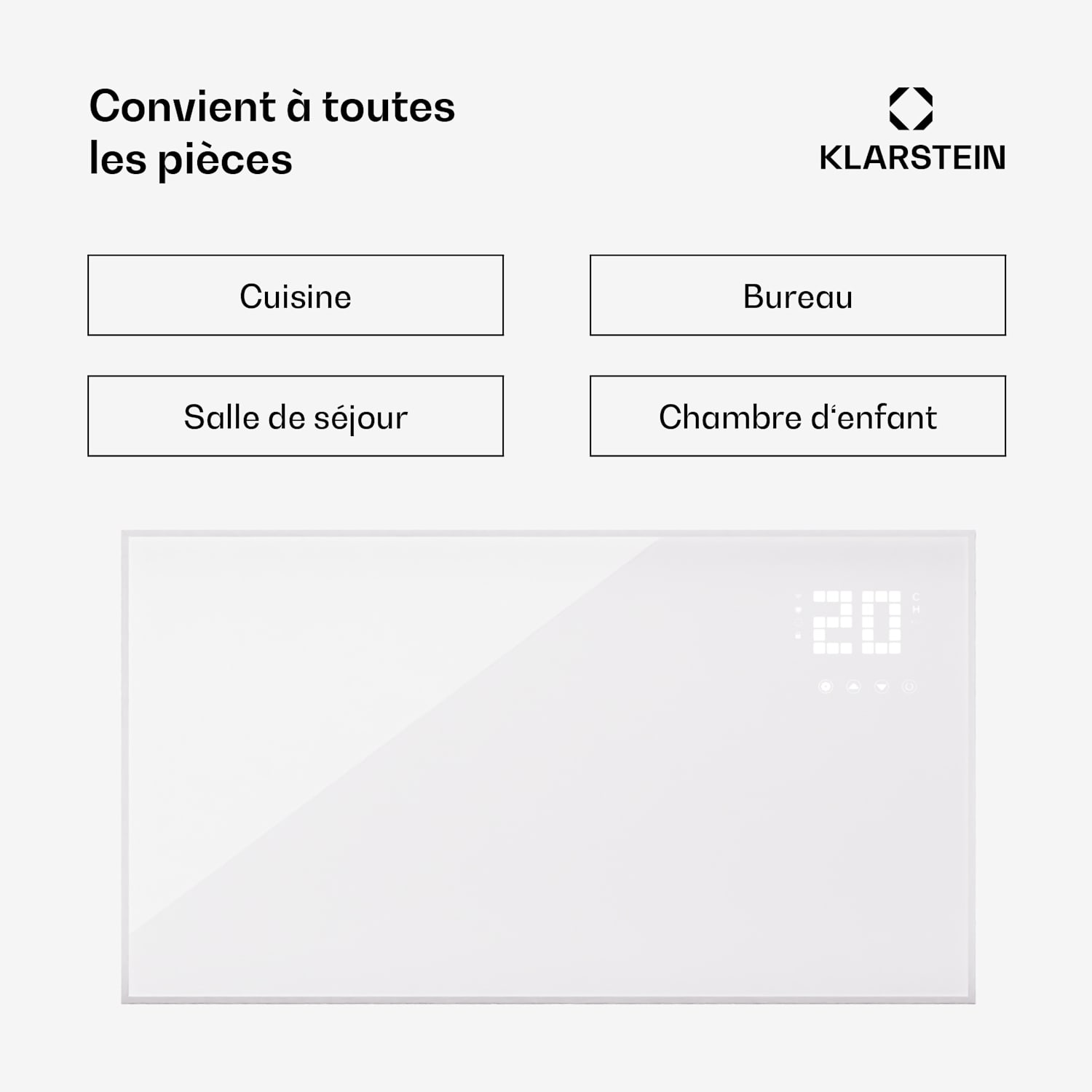 Wonderwall Smart Bornholm radiateur infrarouge 100x55cm App 480W 