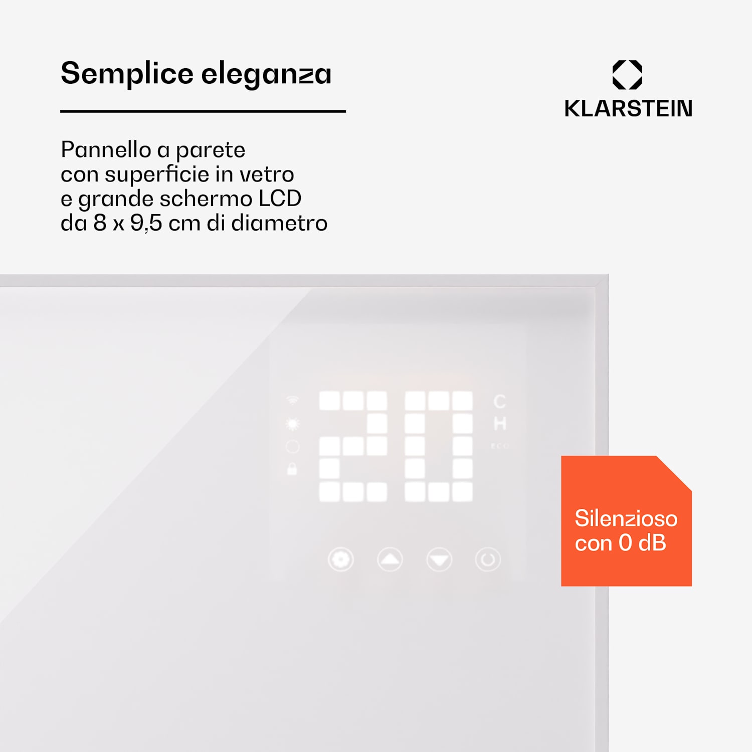 Wonderwall Smart Bornholm - Stufa a infrarossi, 100 x 55 cm, app, 480W 