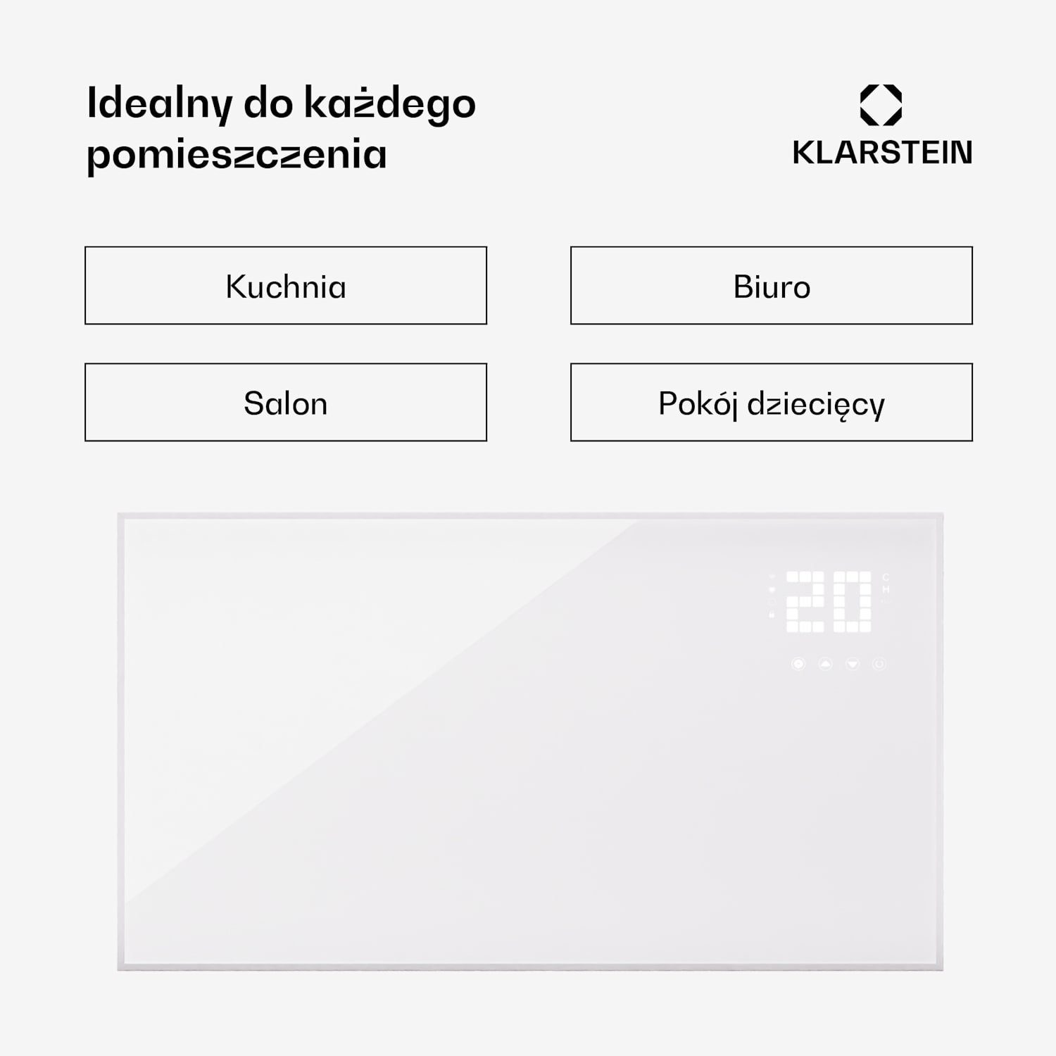 Wonderwall Smart Bornholm, panel grzewczy na podczerwień, grzejnik, promiennik, 480 W, 100 x 55 cm, sterowanie za pomocą aplikacji 