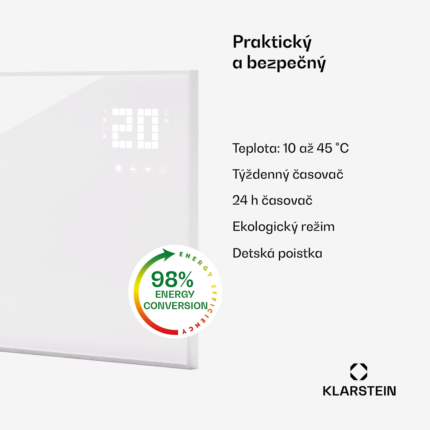 Wonderwall Smart Bornholm, Infražiarič, 90x50cm, App, 480W 