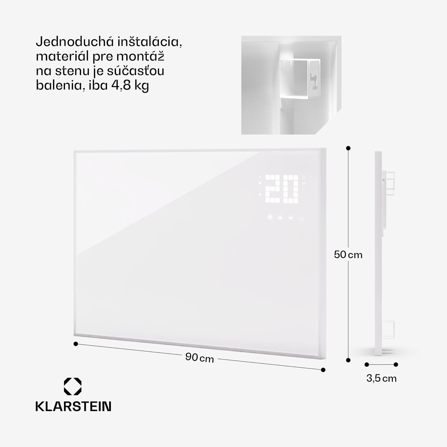 Wonderwall Smart Bornholm, Infražiarič, 90x50cm, App, 480W 