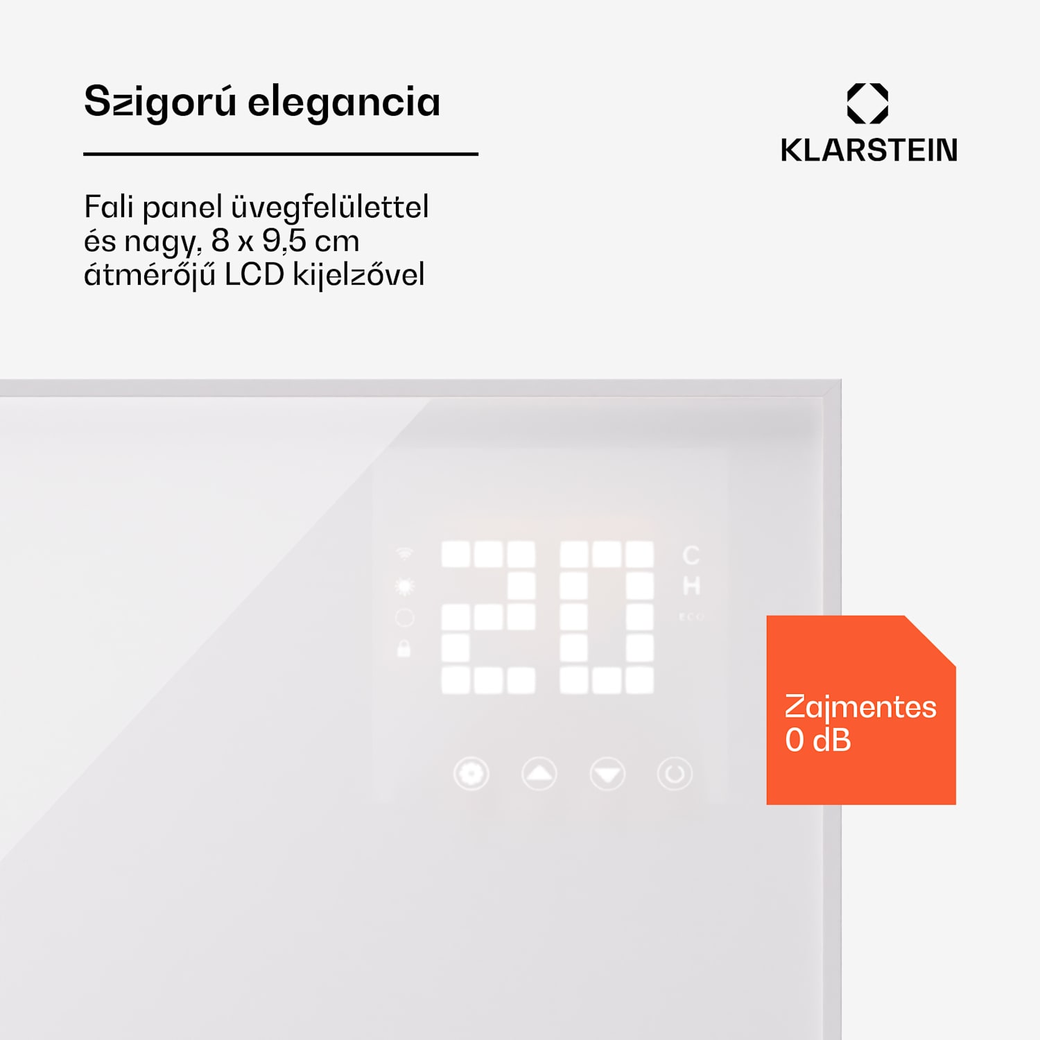 Wonderwall Smart Bornholm, Infravörös hősugárzó, 100 x 60 cm, App, 600 W vízszintes | 600 W | Fehér