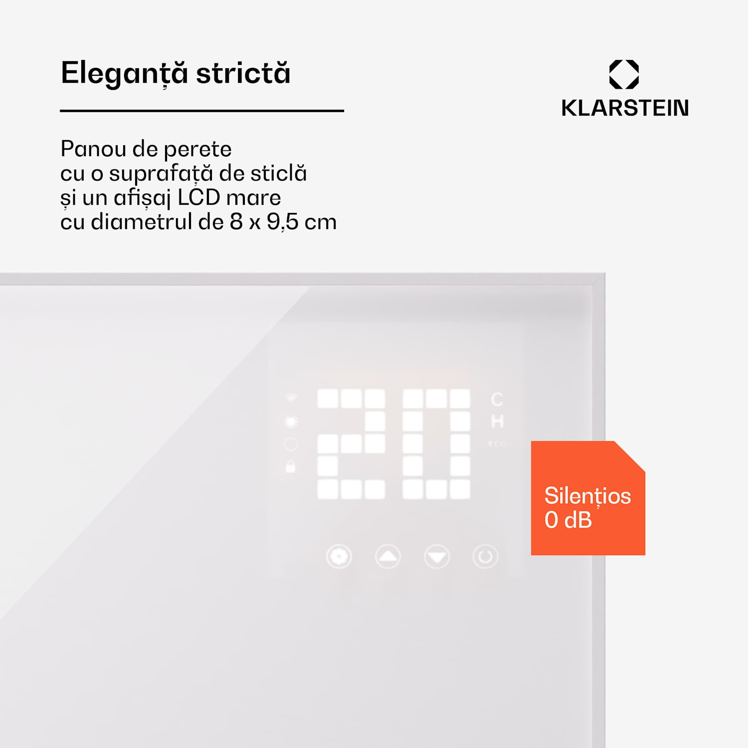 Wonderwall Smart Bornholm, încălzitor cu infraroșu, 100 x 60 cm, App, 600W horizontal | 600 W | Alb