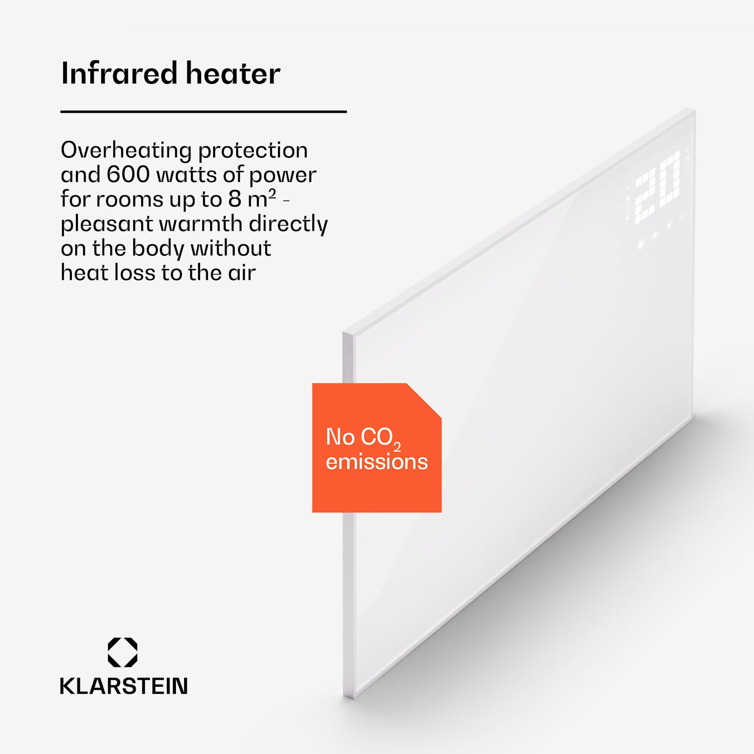 Aquecedor infravermelho Wonderwall Smart Bornholm 110 x 65 cm App 600W 